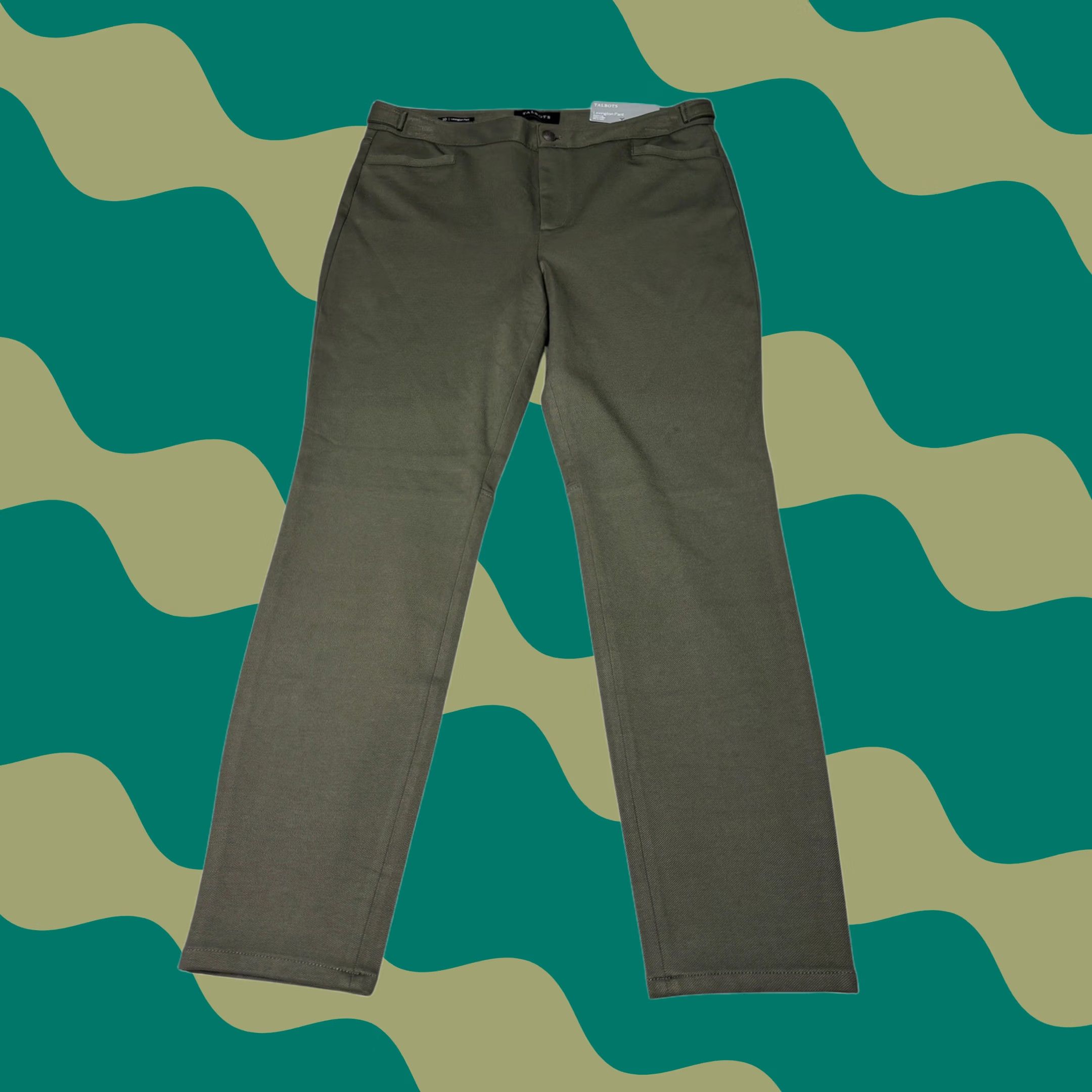 Talbots Talbots Lexington Pant Womens 10 W34 L28 Olive Green Skinny Ankle Length Size 32" / US 10 / IT 46 - 1 Thumbnail