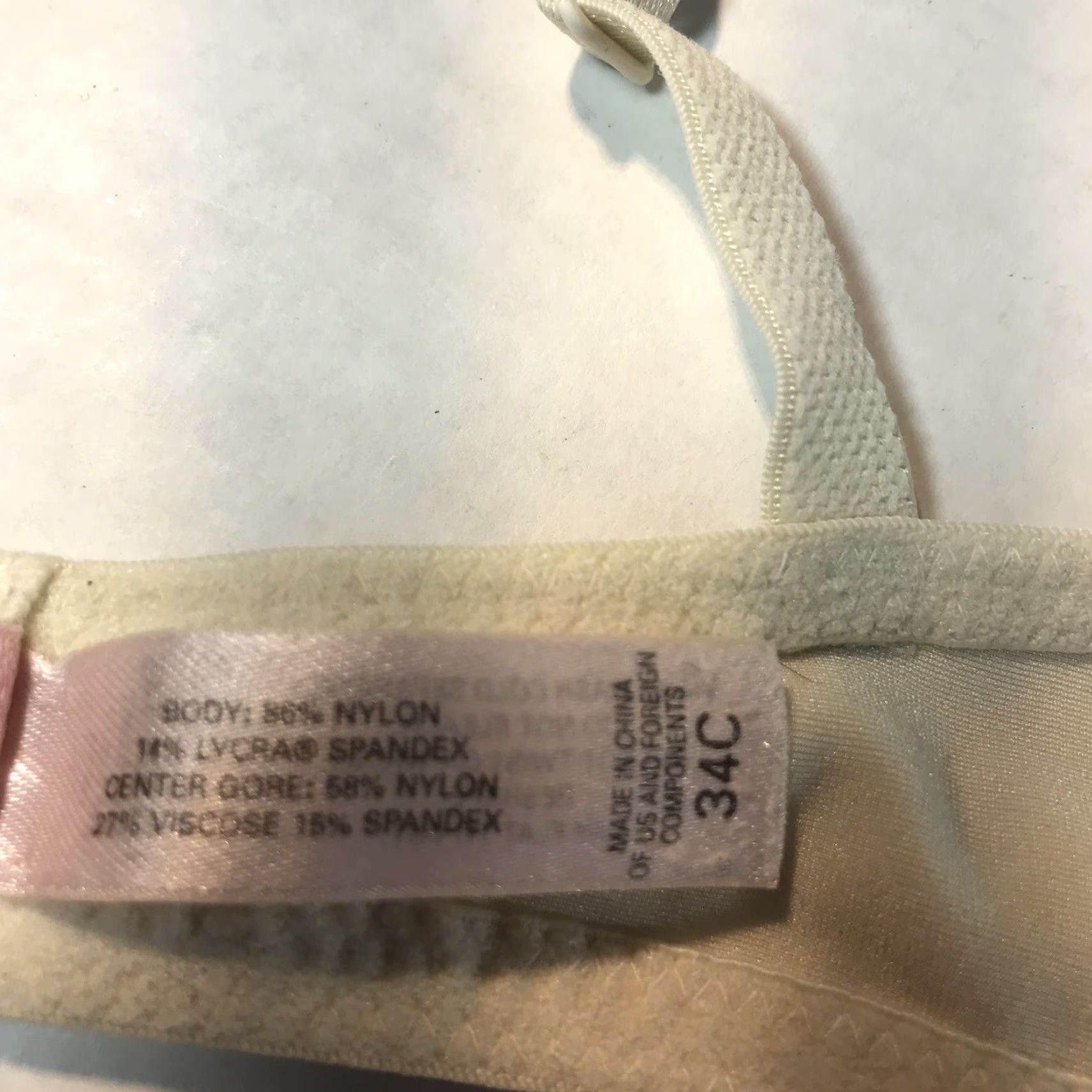 Victoria's Secret Victoria's Secret Push Up Bra Womens 34C Ivory Lace Adjustable Strap Designer Size ONE SIZE - 4 Thumbnail