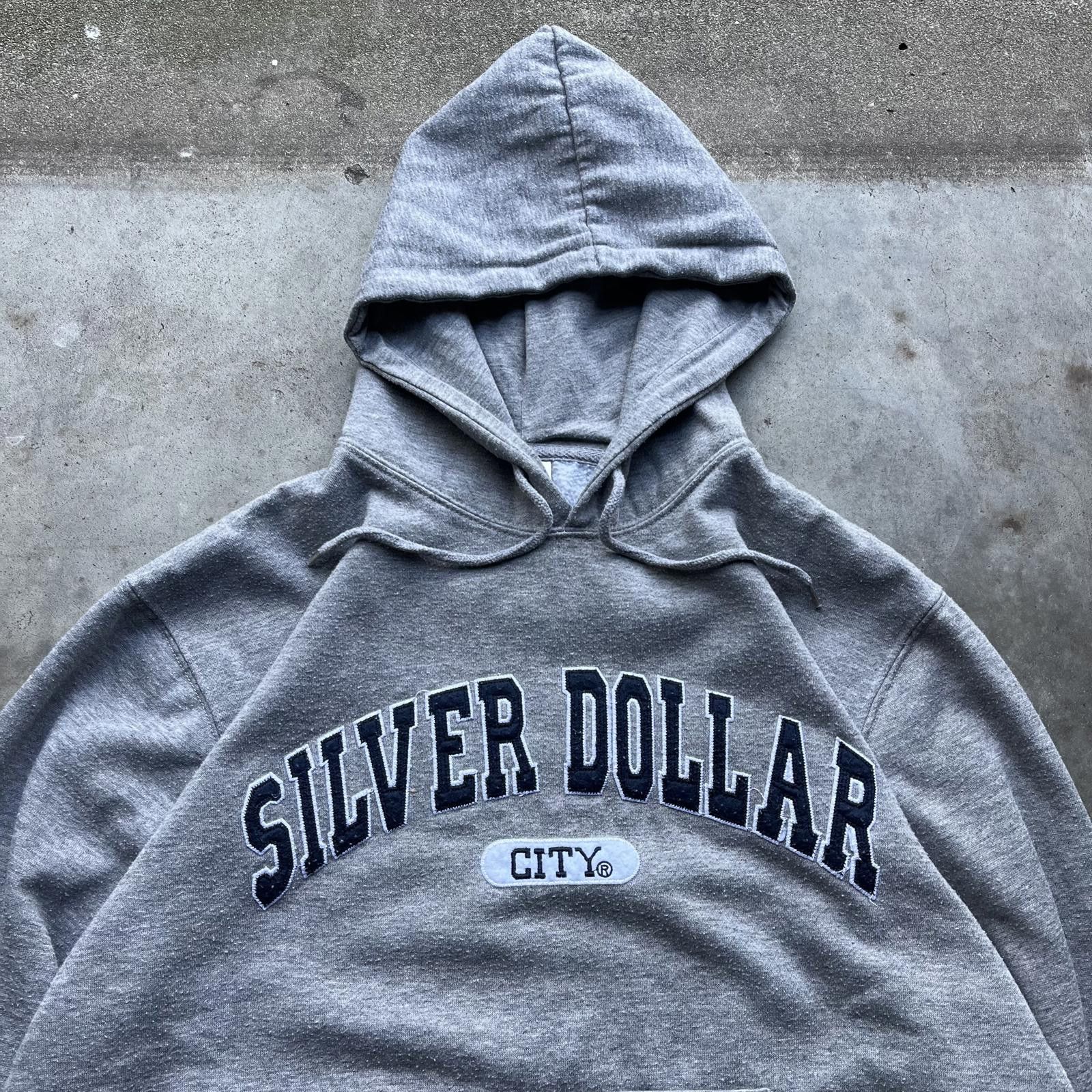Vintage Vintage Y2K Silver Dollar City Grunge Skate Hoodie Size US M / EU 48-50 / 2 - 2 Thumbnail