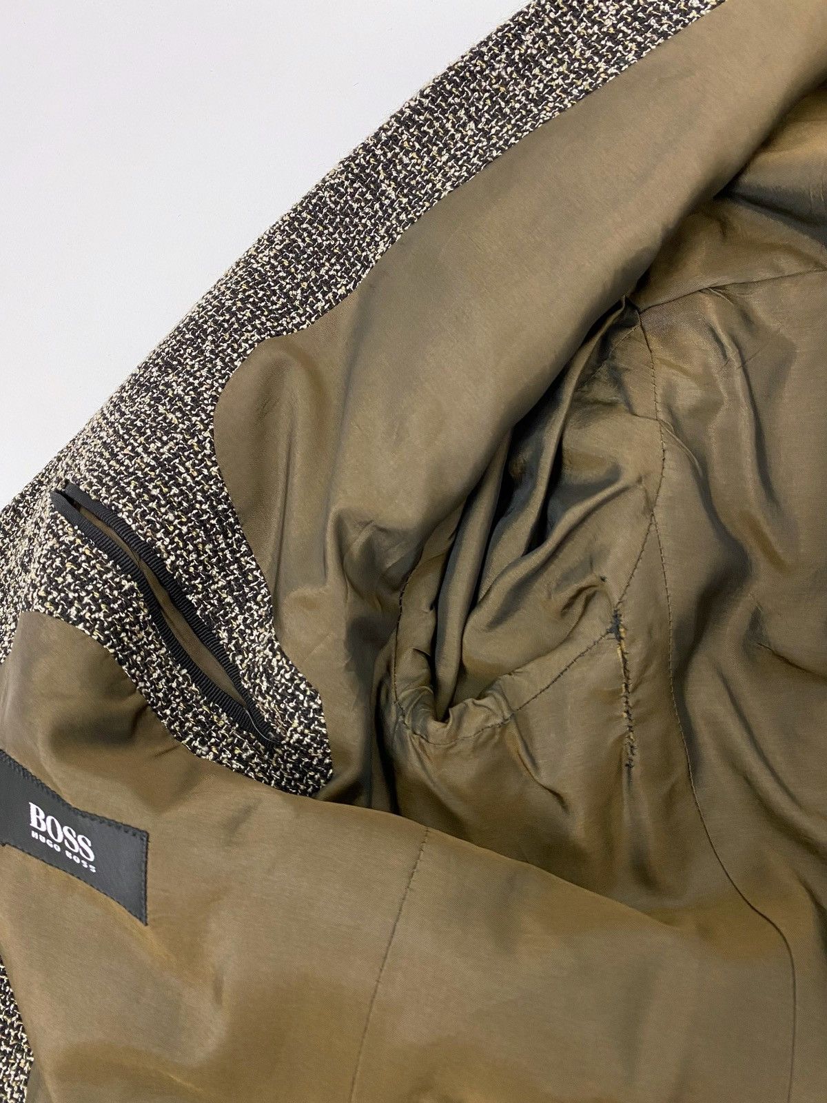 Hugo Boss Y2K Vintage Hugo Boss Wool Woven Textured Blazer Jacket Size US M / EU 48-50 / 2 - 15 Thumbnail