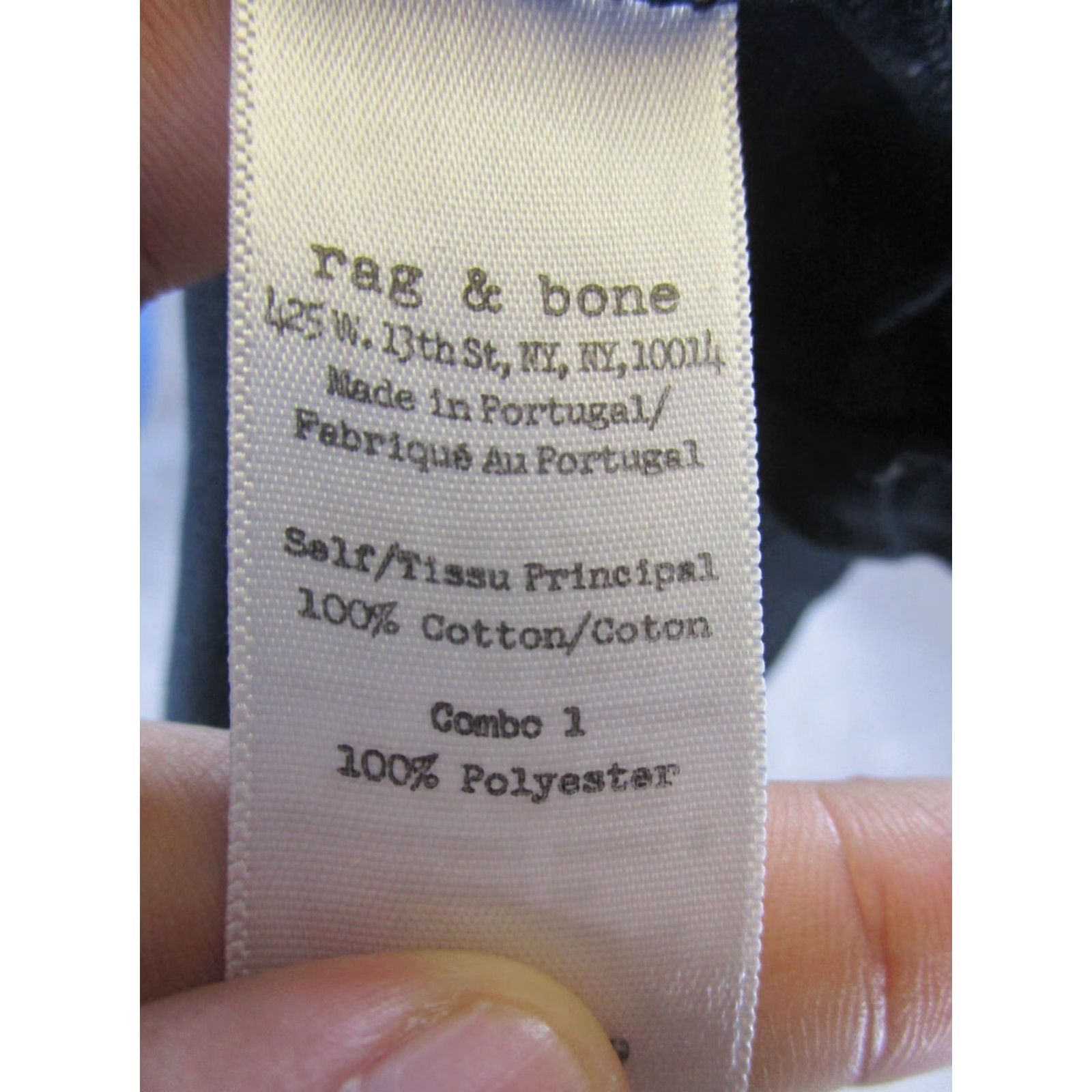 Rag & Bone Rag & Bone Shirt Womens XS Black Cotton Short Sleeve Tee Size XS / US 0-2 / IT 36-38 - 7 Thumbnail