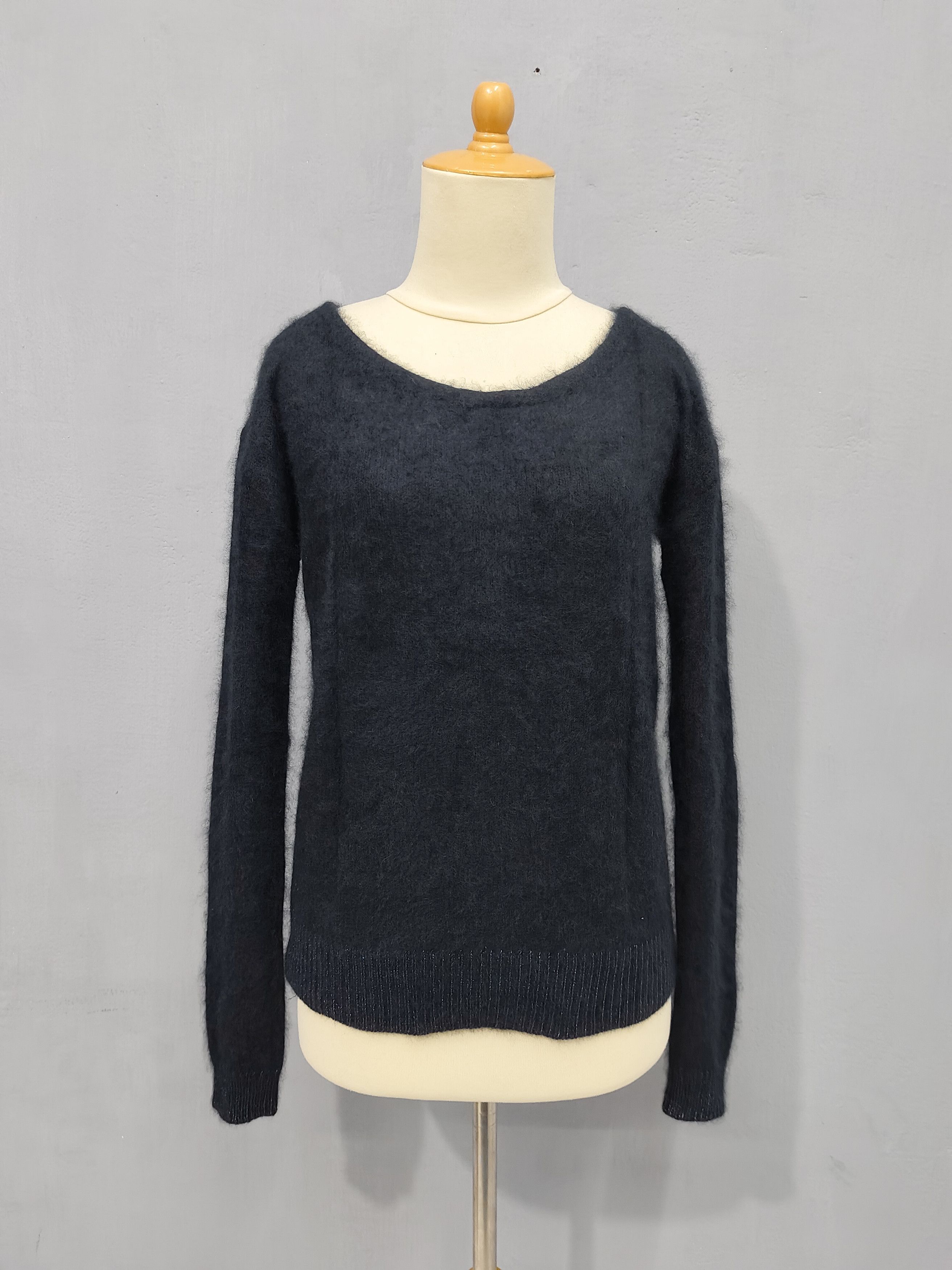 Japanese Brand Gallarda Galante🇯🇵 Angora Fuzzy Knit Sheer Chiffon Hybrid Size M / US 6-8 / IT 42-44 - 2 Thumbnail