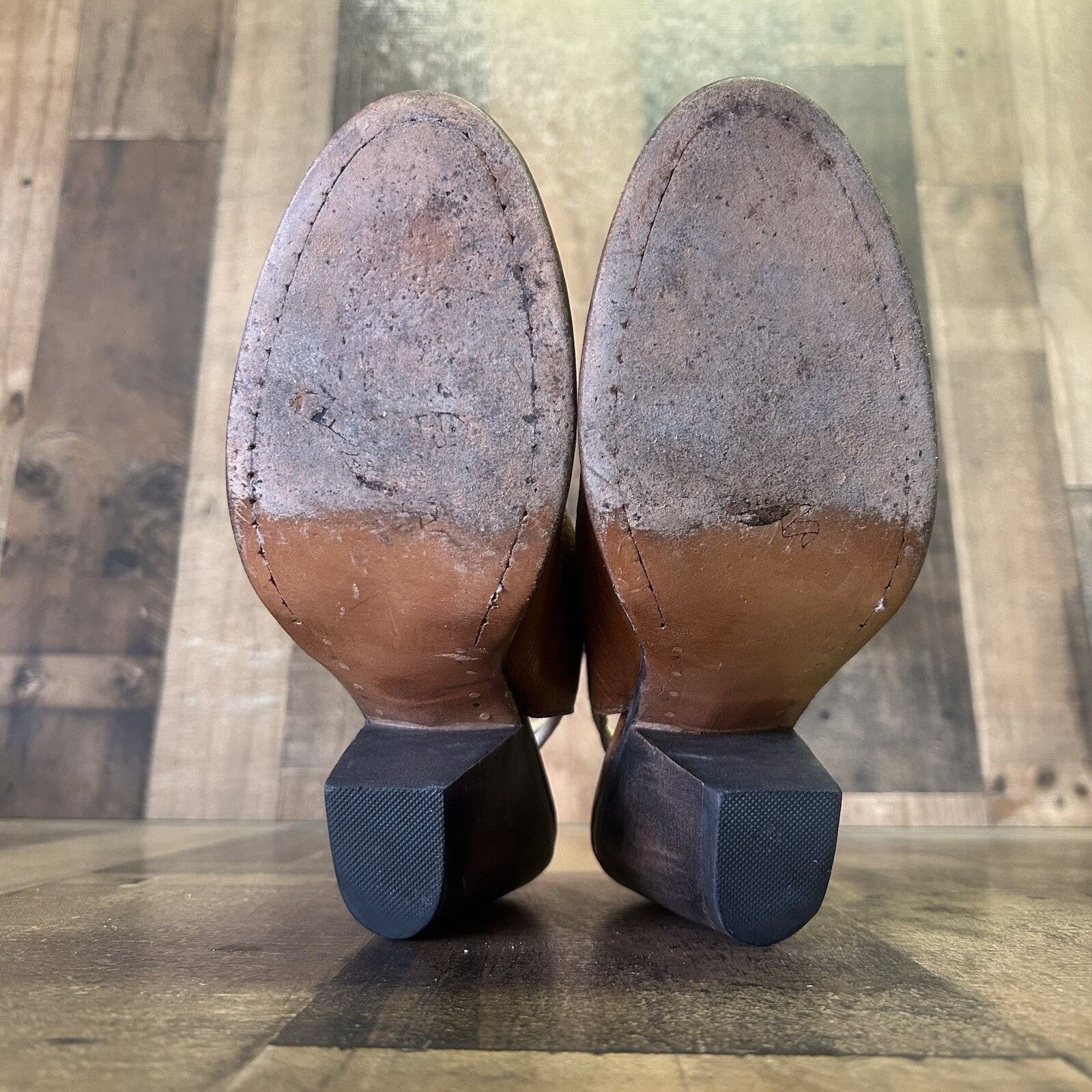 Vintage Freebird By Steven Smoke Leather Brown Mule Boots Womens 9 Size US 9 / IT 39 - 2 Thumbnail