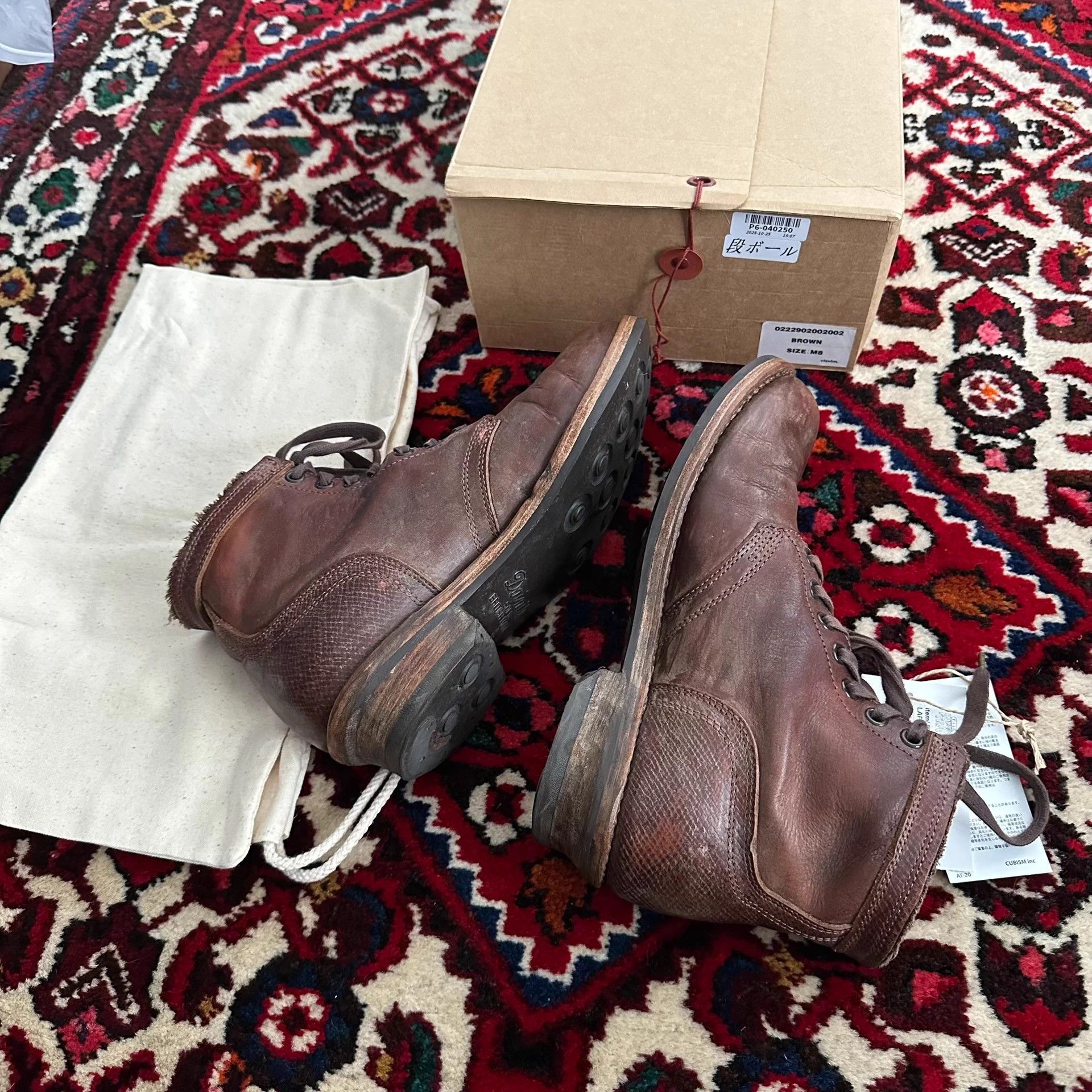 visvim 22aw ict lafayette mud-dyed boots 8