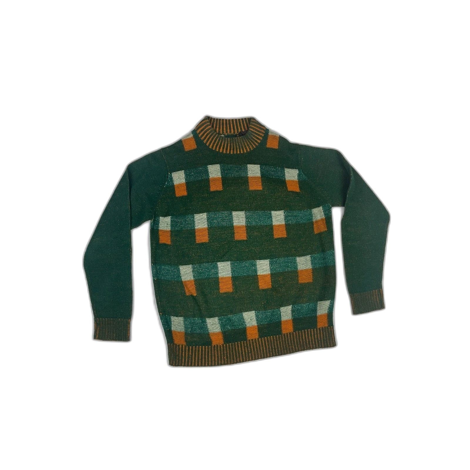 Vintage Baccarat Mens Vintage Knit Turtleneck Sweater Acrylic Geomet Size US M / EU 48-50 / 2 - 1 Thumbnail