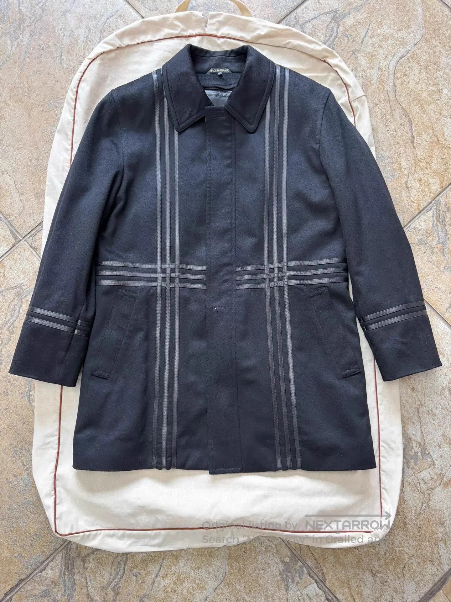 Zilli Black Striped Long Coat Size M. Size US M / EU 48-50 / 2 - 1 Thumbnail