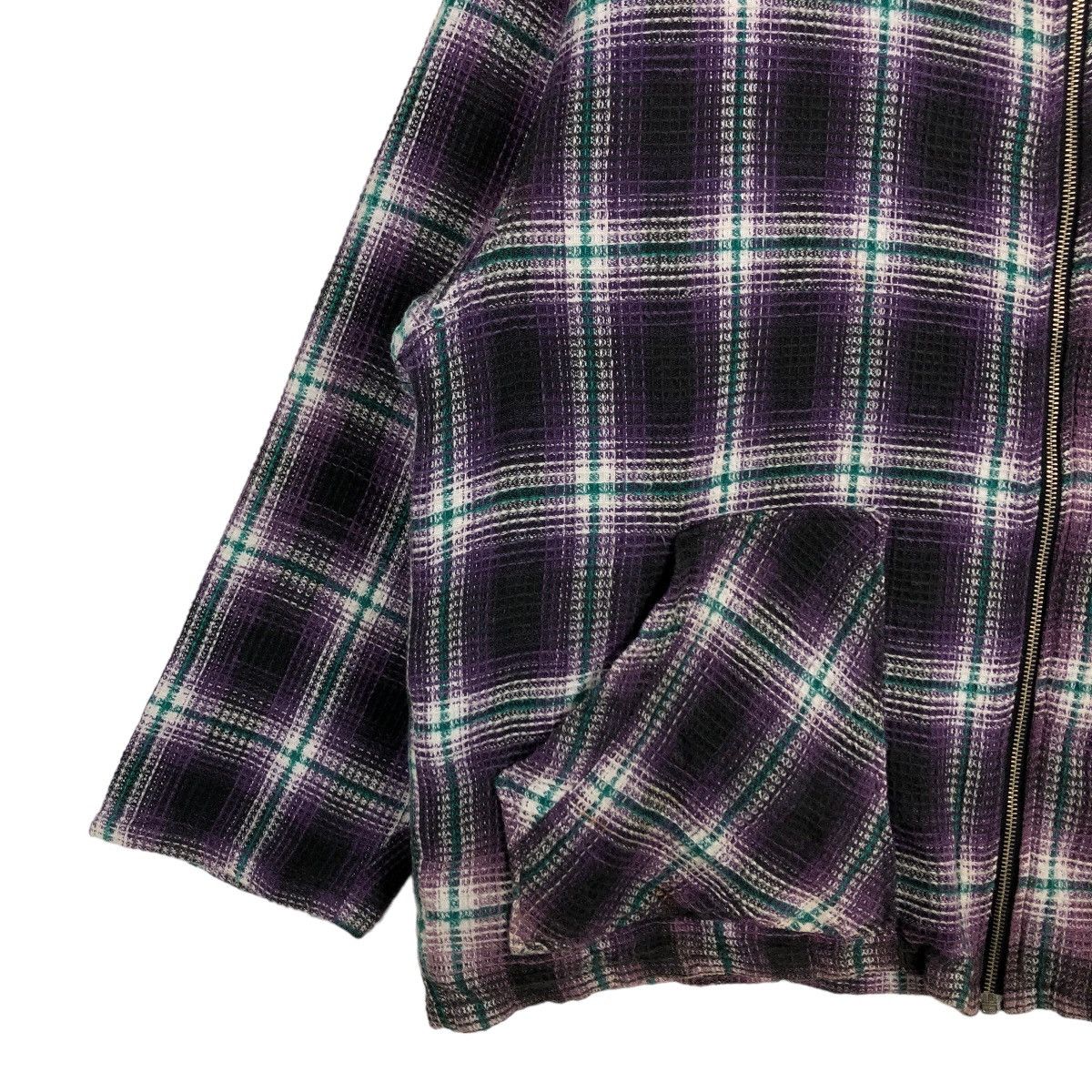 Japanese Brand 🔥90s Vintage Zipper Flannel Jacket Tartan Design West Surts Size US M / EU 48-50 / 2 - 3 Thumbnail