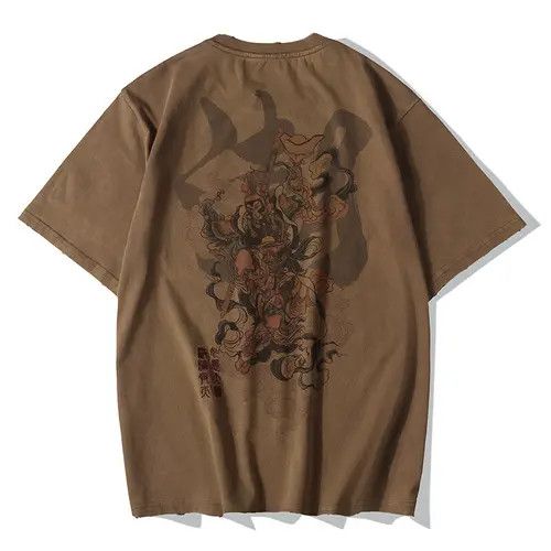 Individualized Shirts Chinese Vintage Monkey King Embroidery T Shirt Size US XXL / EU 58 / 5 - 1 Thumbnail