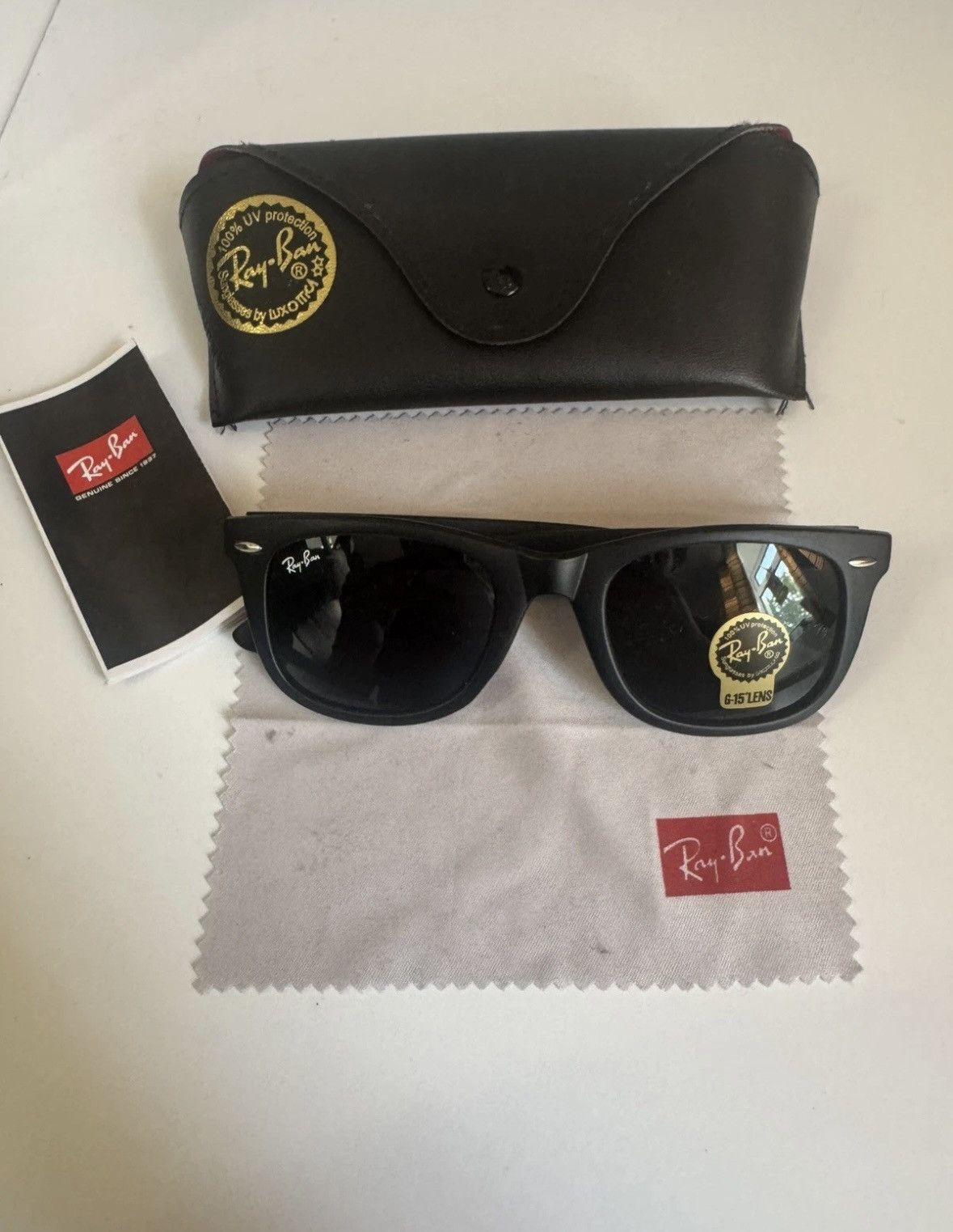 RayBan Ray-Ban RB2140 Wayfarer Sunglasses Black Size ONE SIZE - 1 Thumbnail