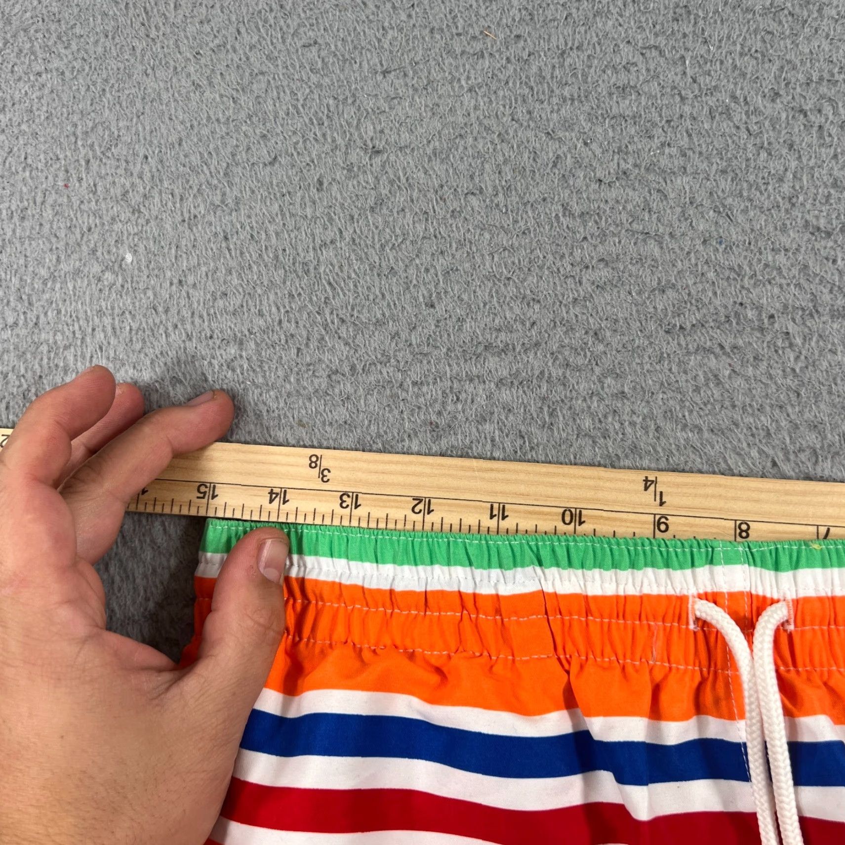 Chubbies Chubbies Brand Men Bottom Swim Trunks Lined Striped Blue White Red Yellow Colorful Pattern Size L Size US 33 - 3 Thumbnail