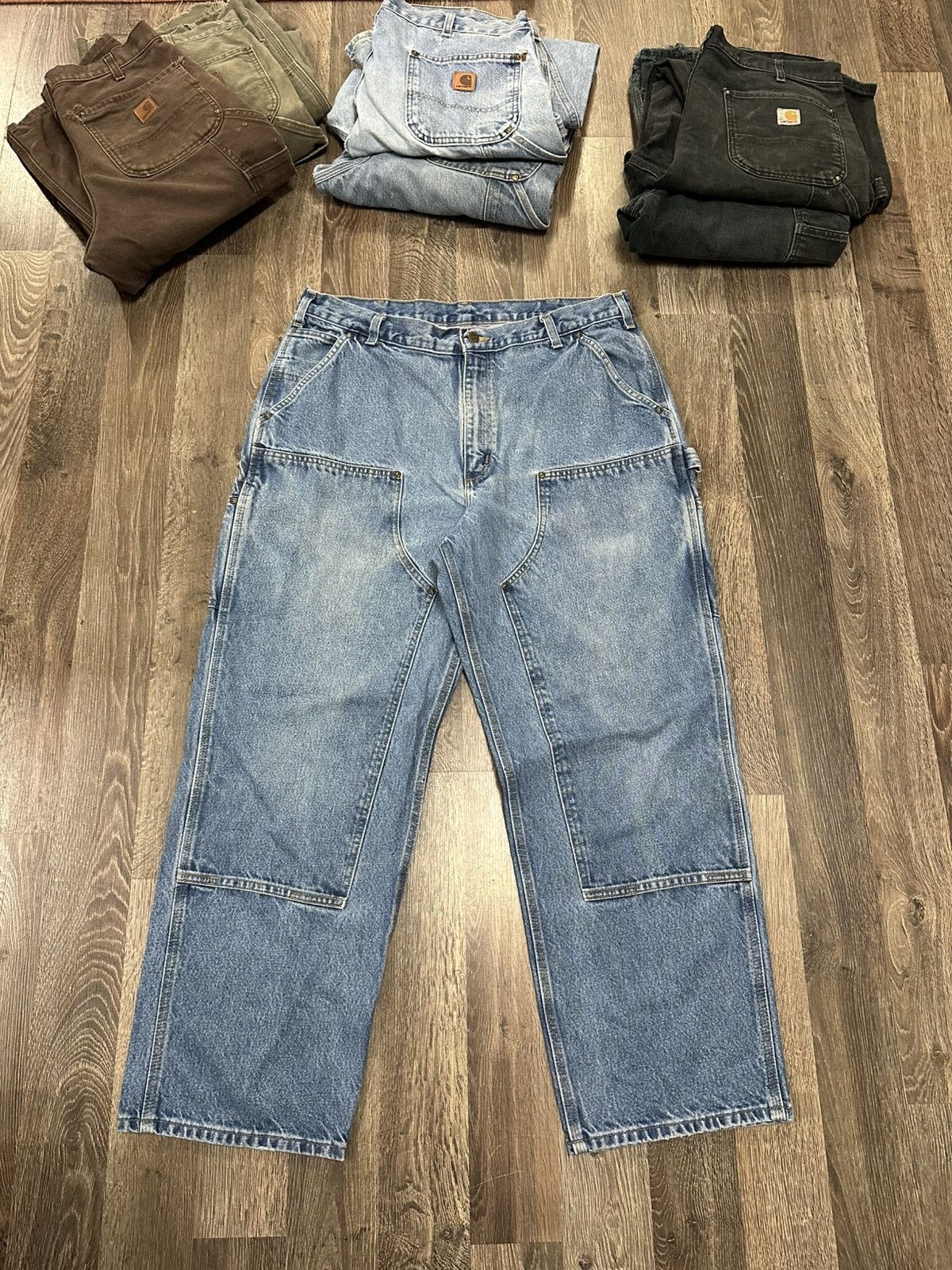 Carhartt Carhartt double knee pants workwear denim Size US 38 / EU 54 - 4 Thumbnail