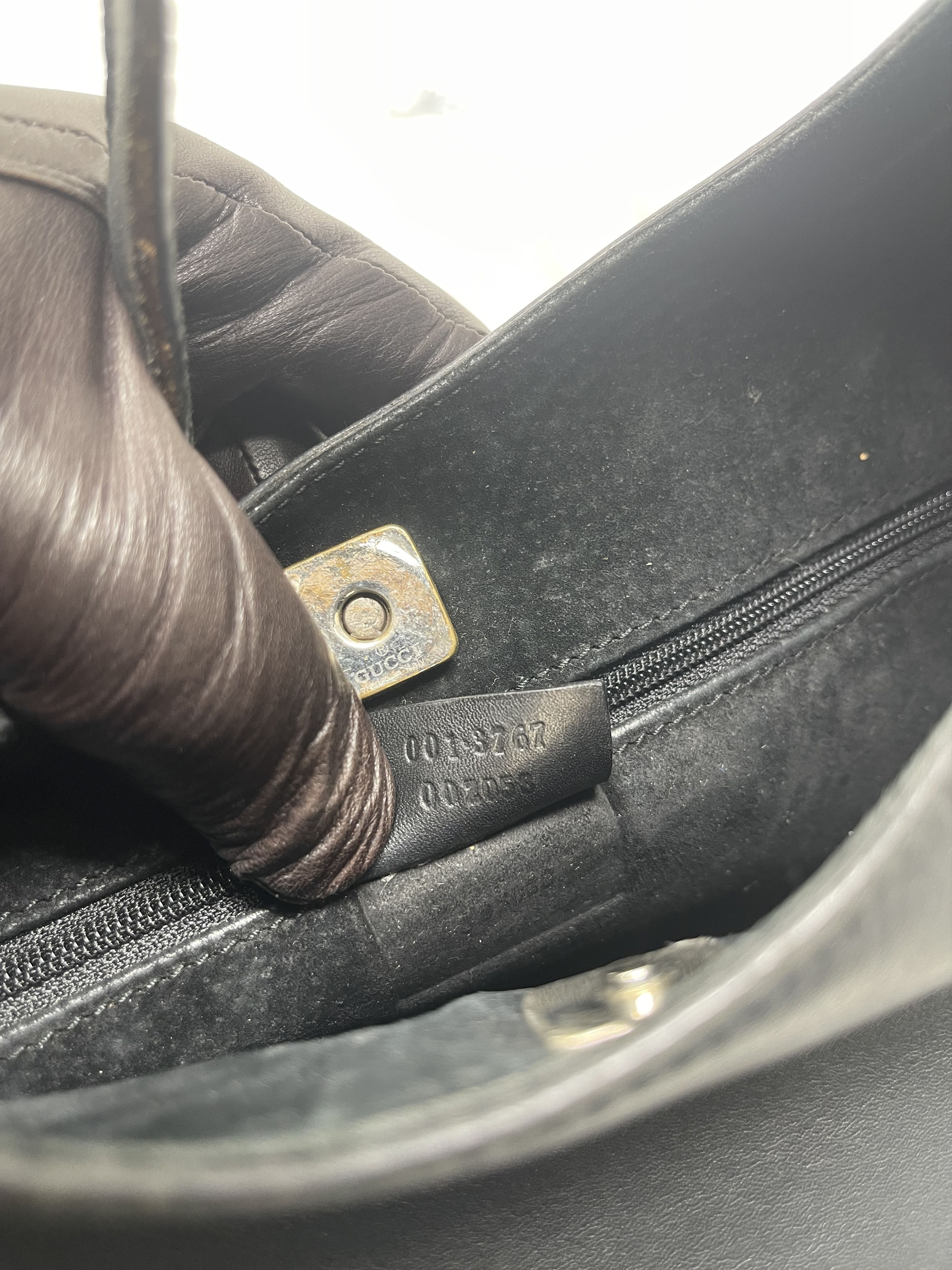 Gucci Gucci Hobo Black Leather Bag Size ONE SIZE - 7 Thumbnail