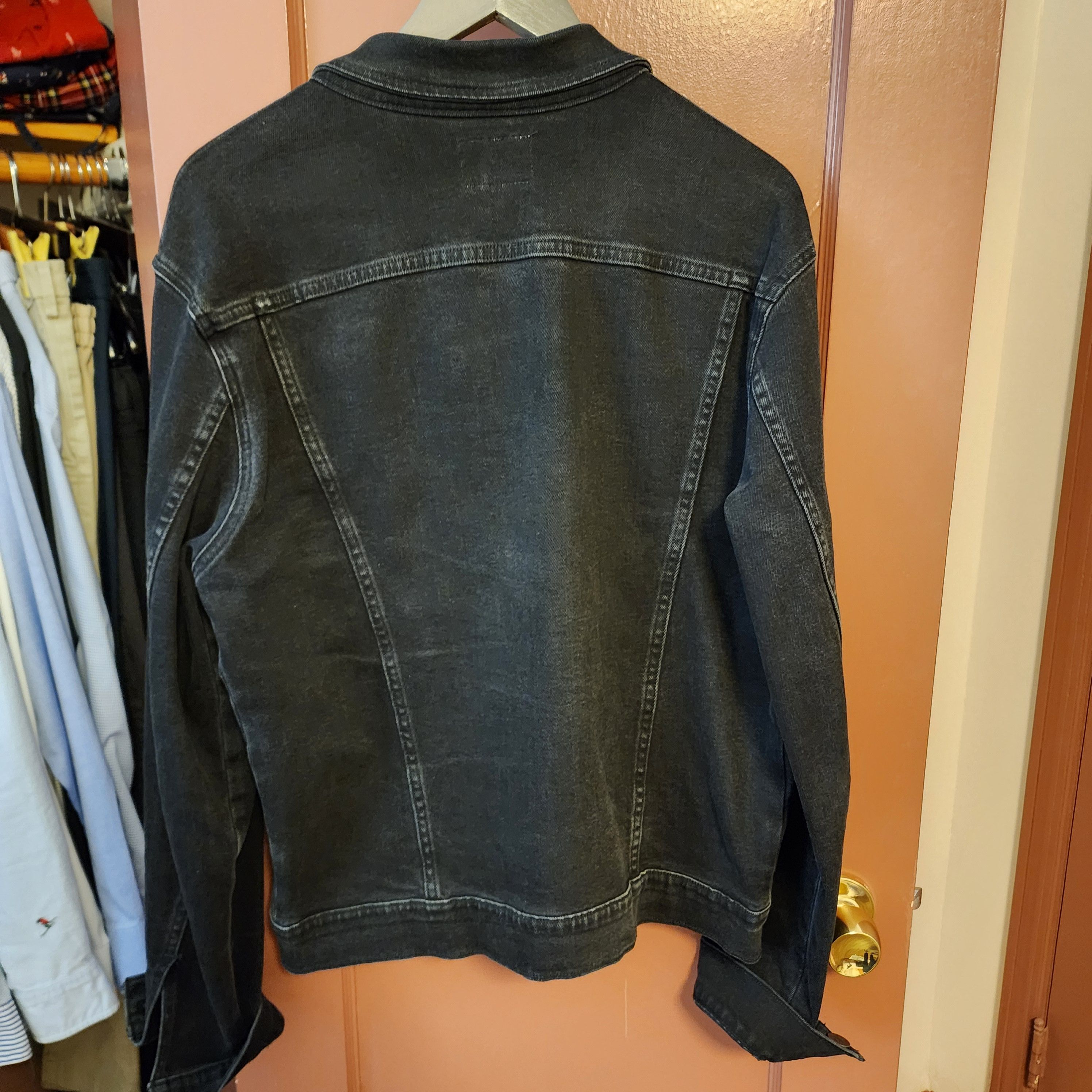 Calvin Klein Calvin Klein Black Denim Jacket Size US XL / EU 56 / 4 - 2 Thumbnail