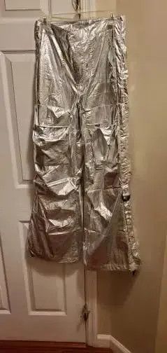 Designer Silver Pants Cargo Baggy Size US 32 / EU 48 - 3 Thumbnail