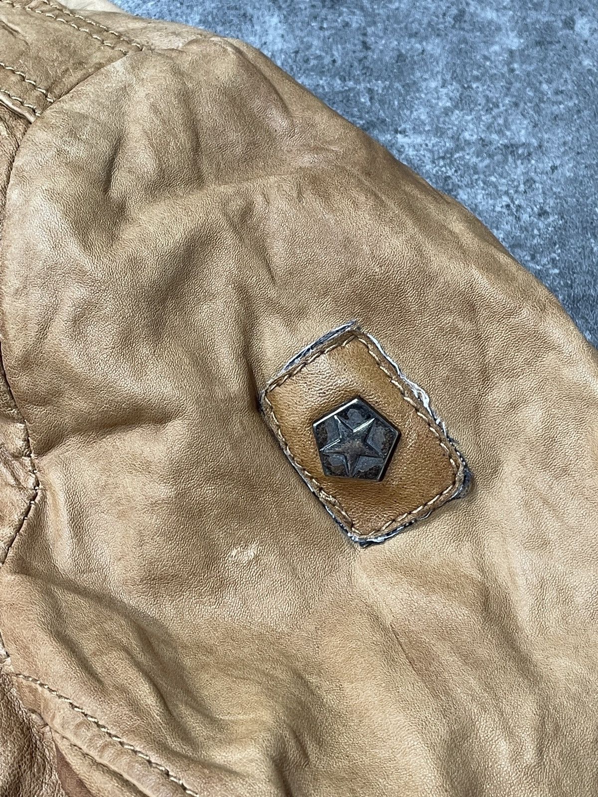 Vintage 🔥RARE🔥Vintage Y2K Genuine Real Leather Jacket Solid Rare Size US L / EU 52-54 / 3 - 8 Thumbnail