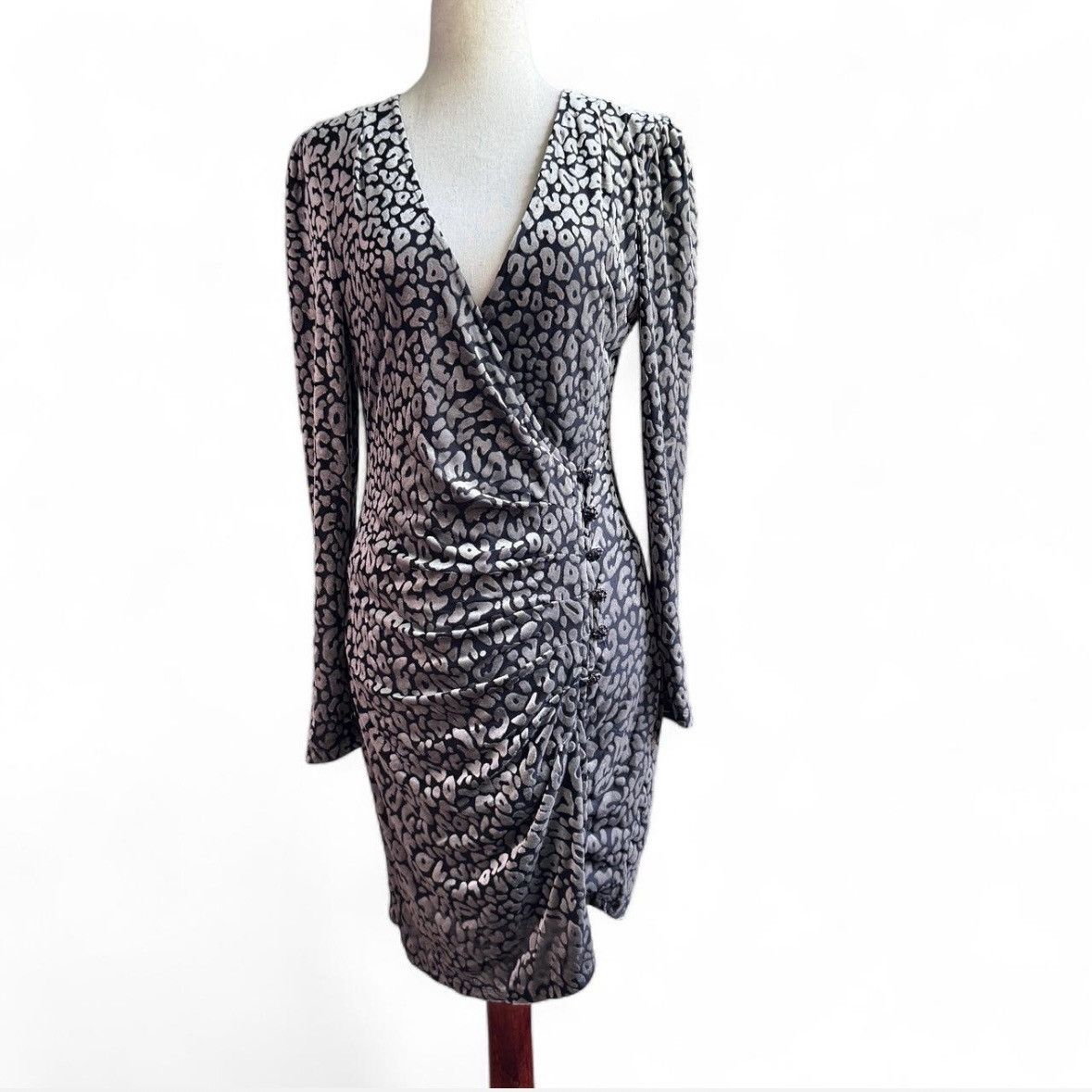 ASTR The Label ASTR the Label Cheetah Print Ruched Dress – Size Small Size S / US 4 / IT 40 - 1 Thumbnail