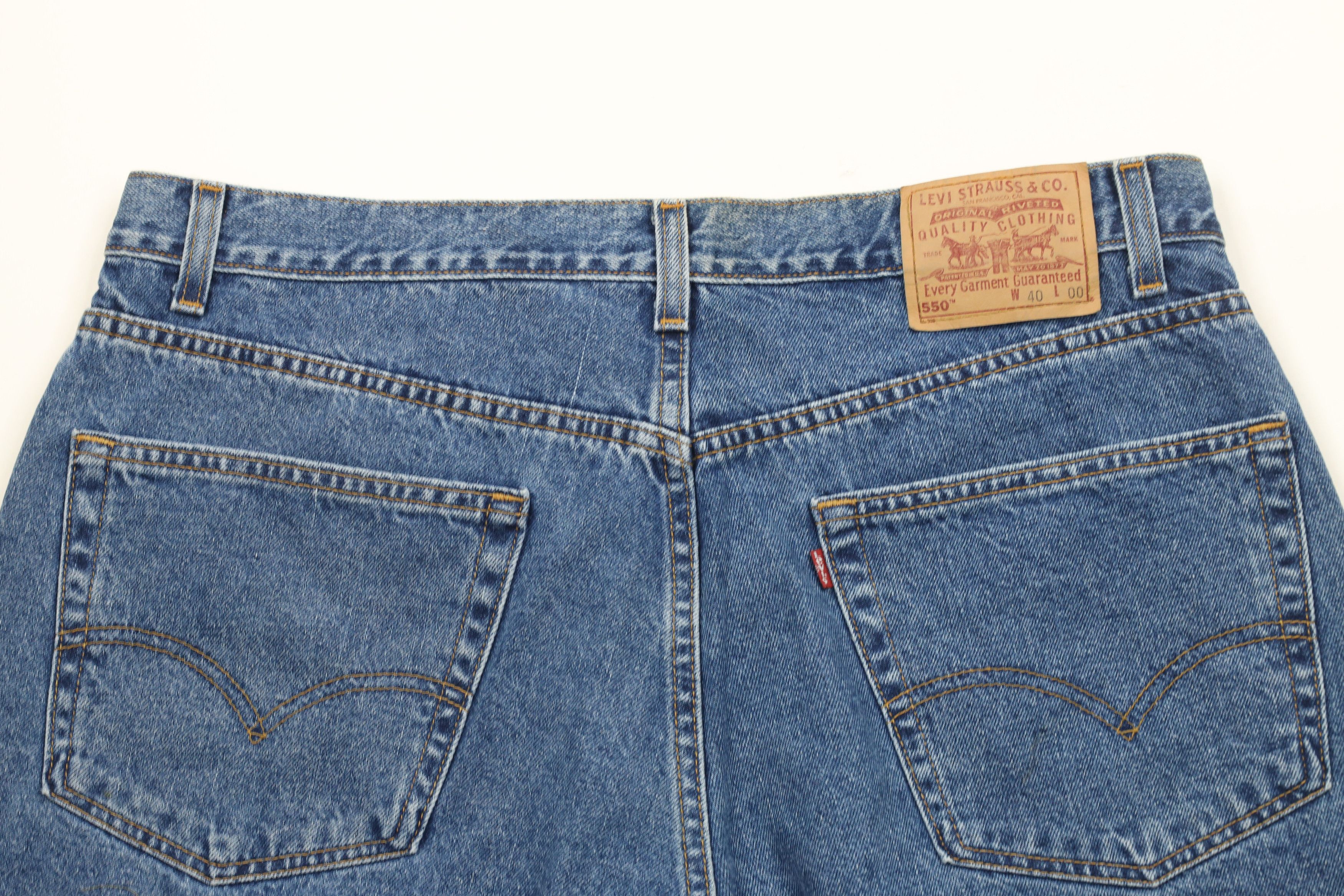 Levi's × Vintage Vintage 90s Levis 550 Fit Denim Jean Shorts Jorts USA Size US 38 / EU 54 - 8 Thumbnail