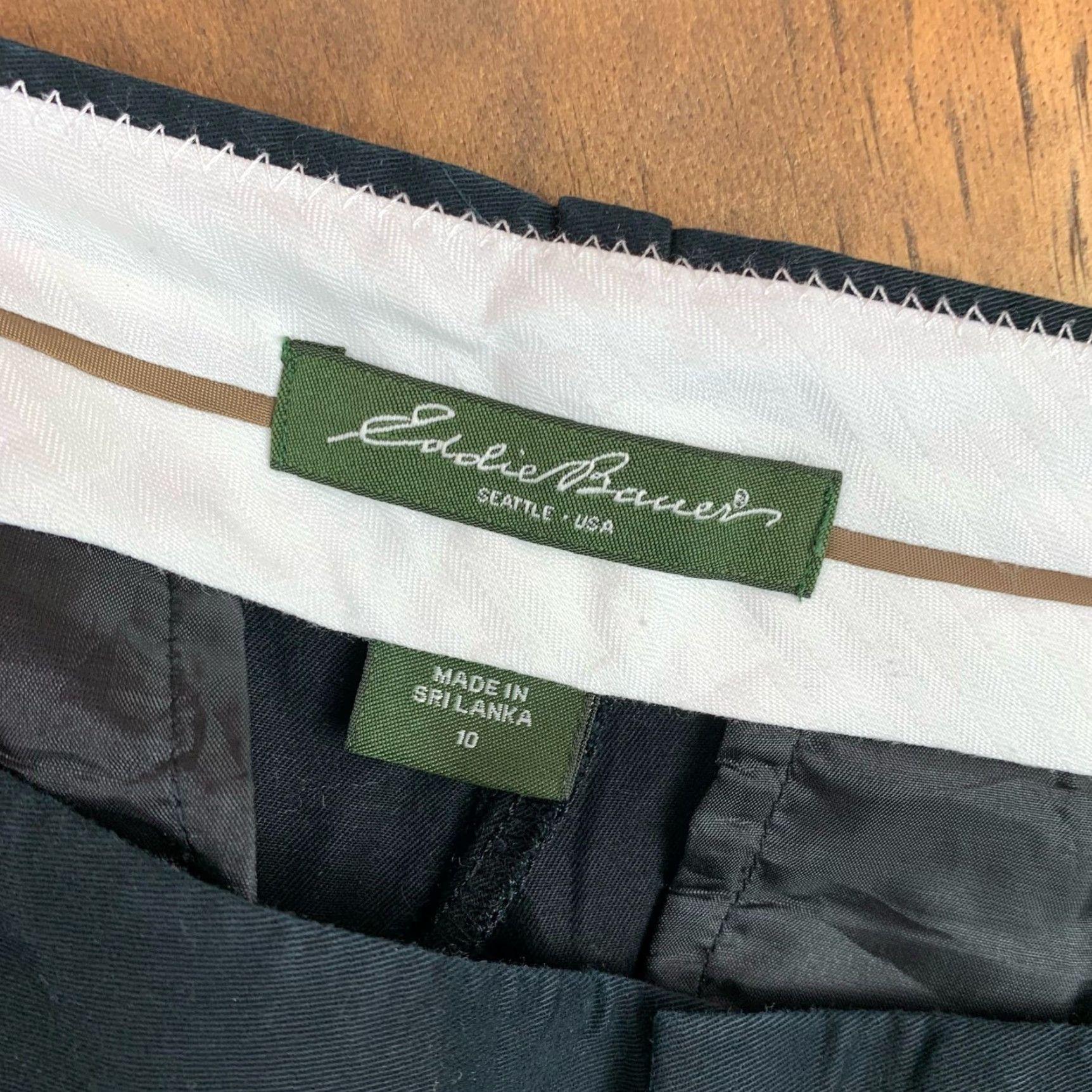 Eddie Bauer Eddie Bauer Womens Pants Black Mid Rise Chino Ankle Casual Stretch 10 Size 32" / US 10 / IT 46 - 5 Thumbnail