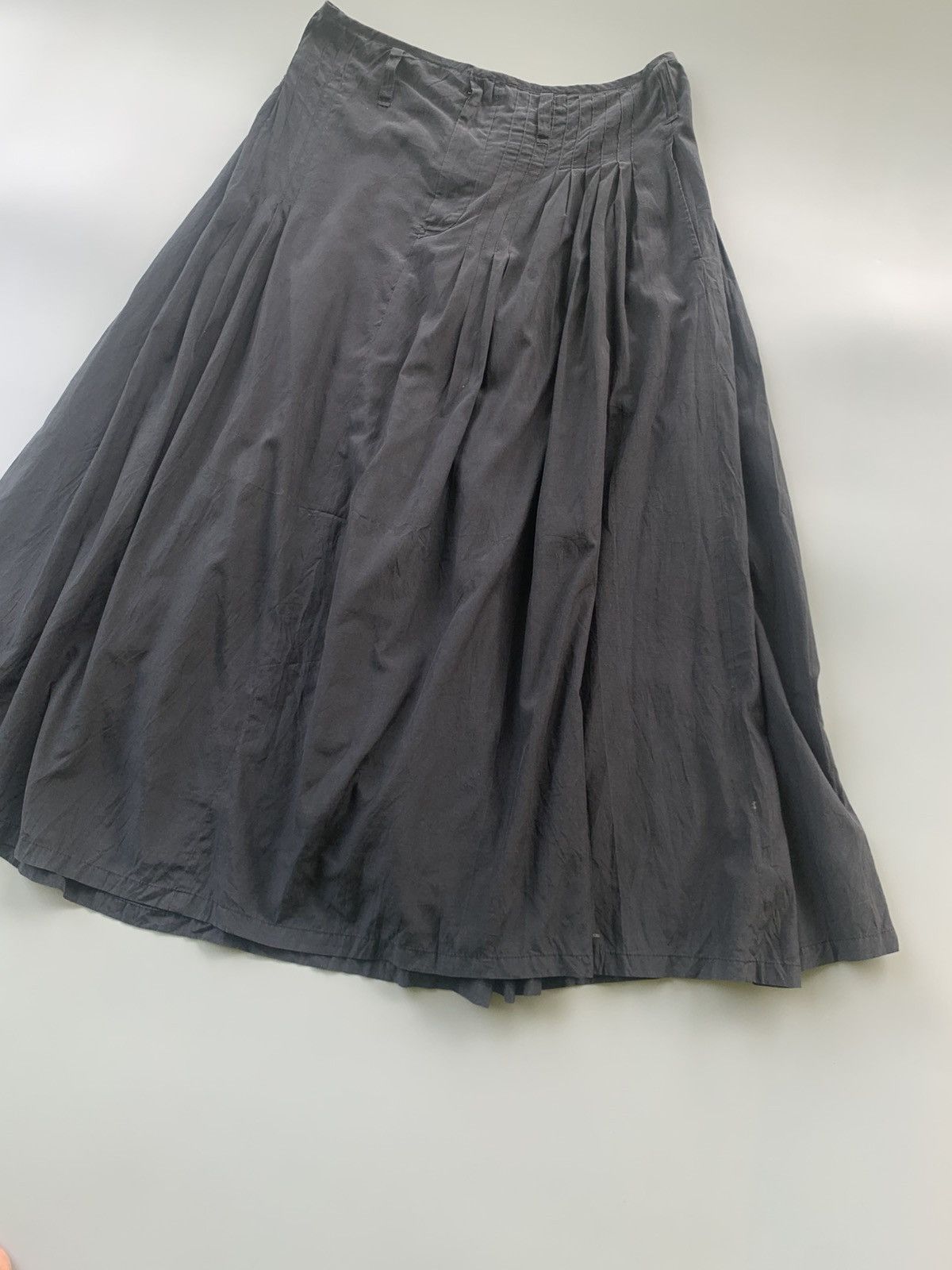 Yohji Yamamoto Y’s YOHJI YAMAMOTO SILK&COTTON CHARCOAL SKIRT Size 30" / US 8 / IT 44 - 3 Thumbnail