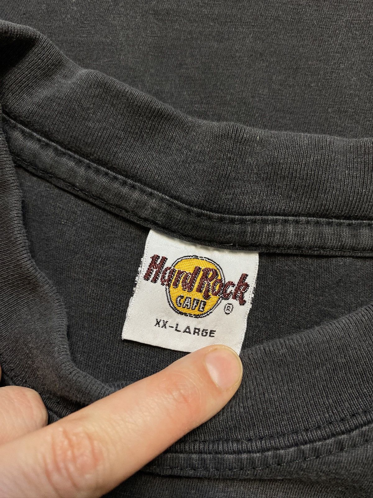 Hard Rock Cafe × Vintage Hard rock café oasis vintage y2k 90s grey black tee tshirt Size US XXL / EU 58 / 5 - 8 Thumbnail