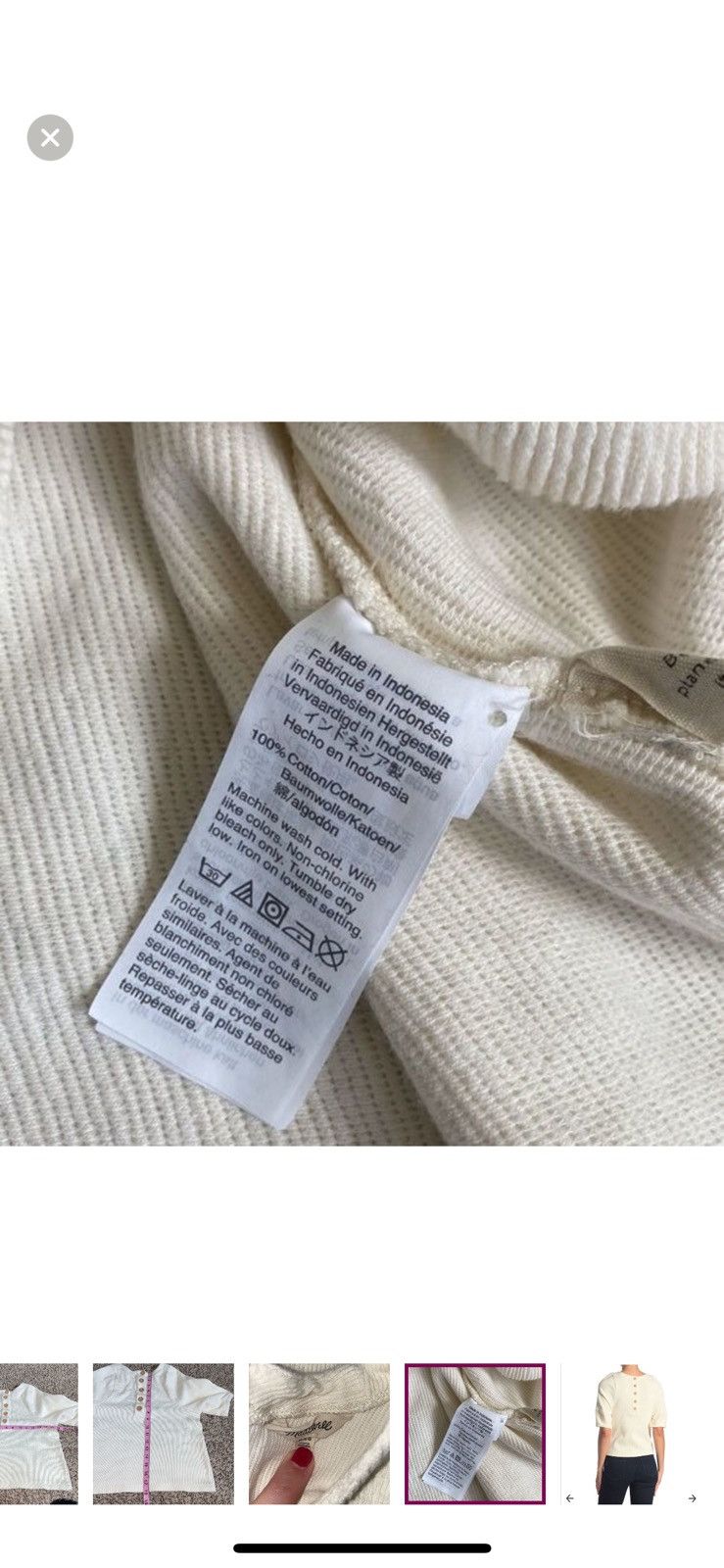 Madewell Madewell xxs ottoman jacquard button back top Size XXS / US 00 / IT 34 - 7 Thumbnail