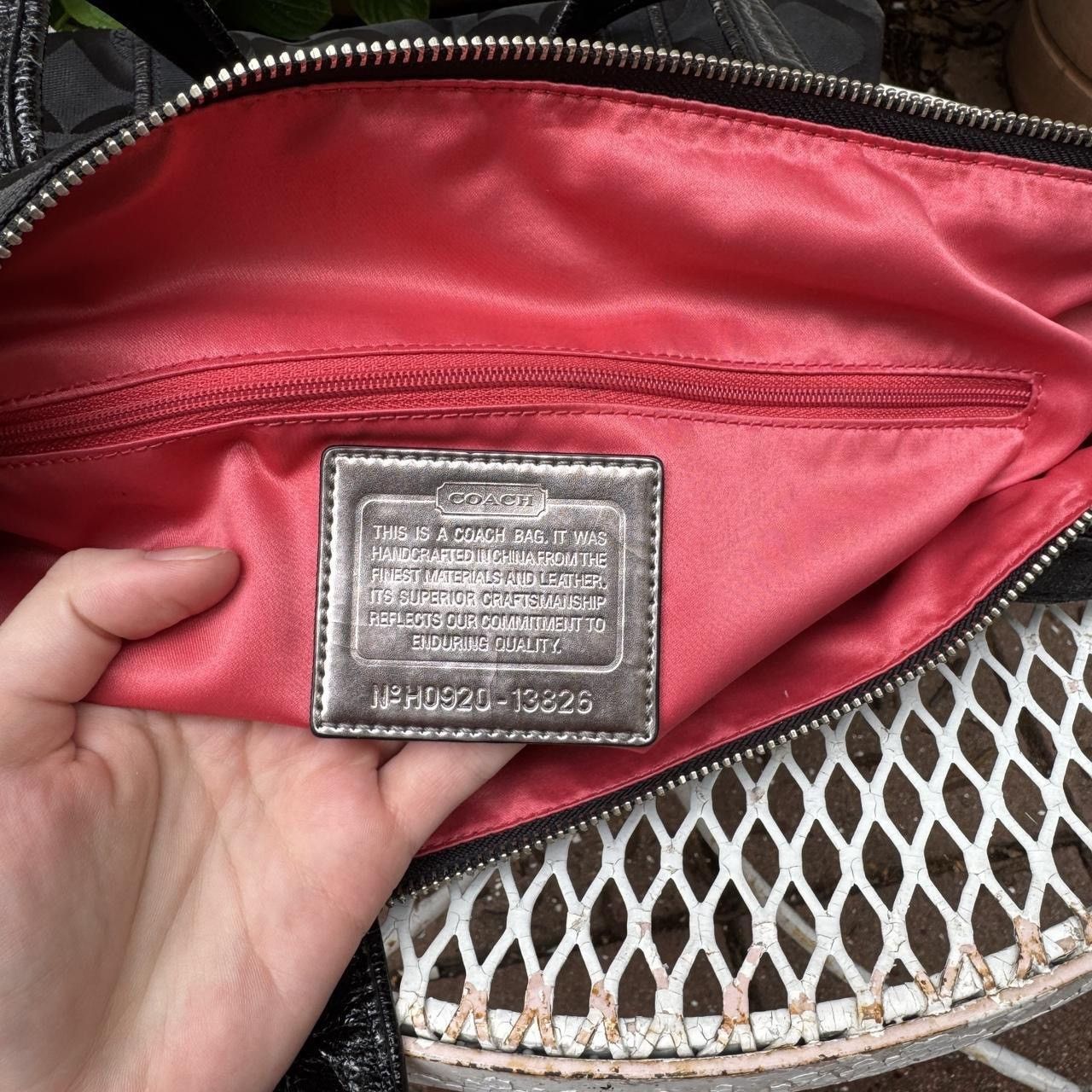 Coach Y2K Black Coach Monogramed Tote Size ONE SIZE - 7 Thumbnail
