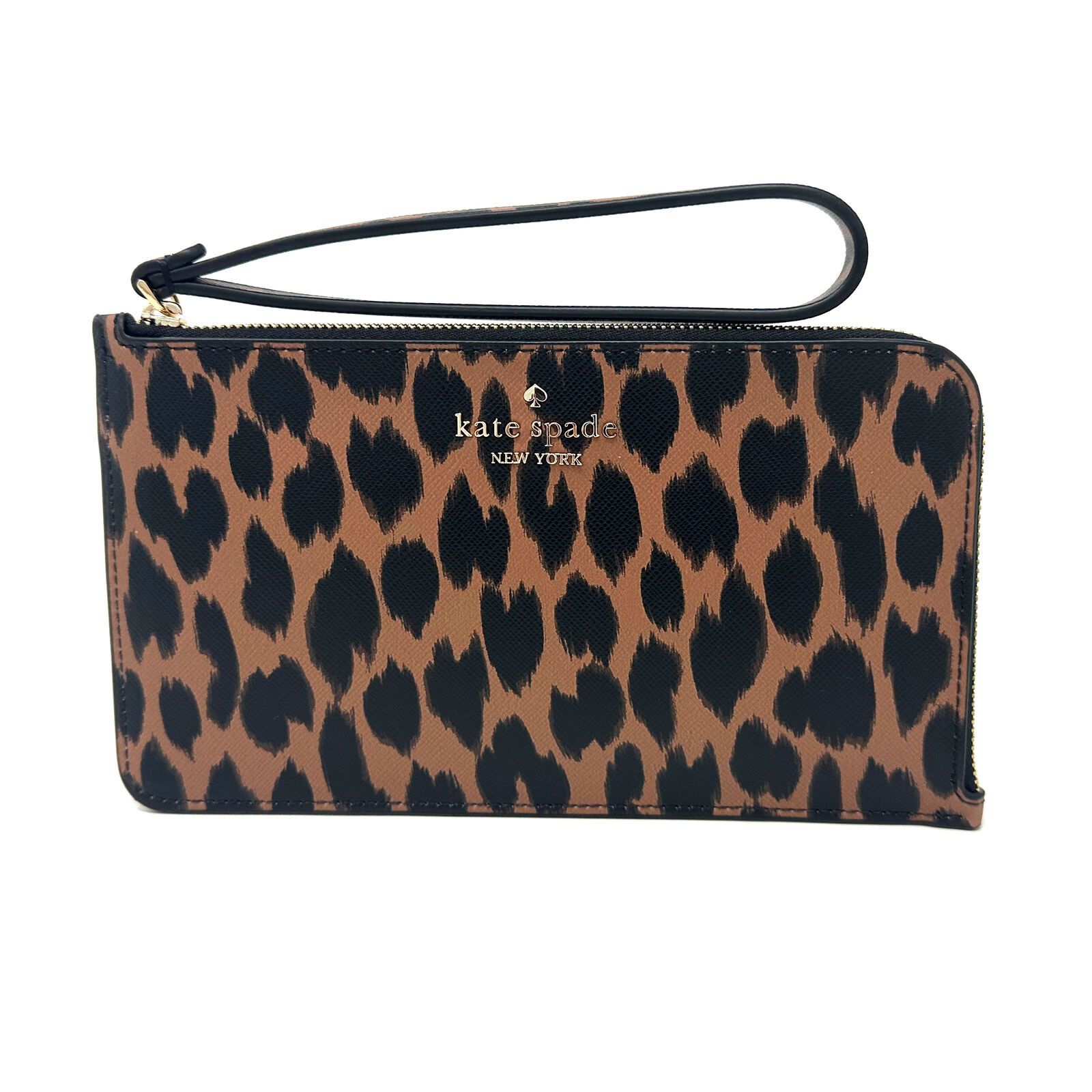 Kate Spade Kate Spade Lucy Medium L-Zip Wristlet in Leopard Print KE636 Size ONE SIZE - 1 Thumbnail