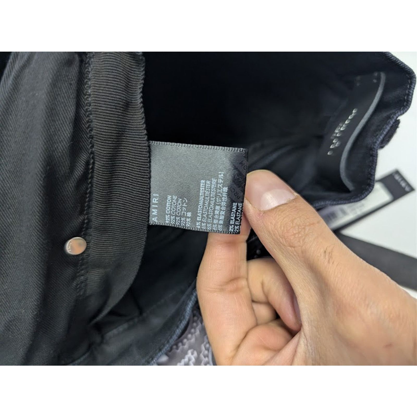 Amiri o1rshd1 Vintage Bandana Artpatch Skinny Denim Jeans Black Size US 36 / EU 52 - 19 Thumbnail