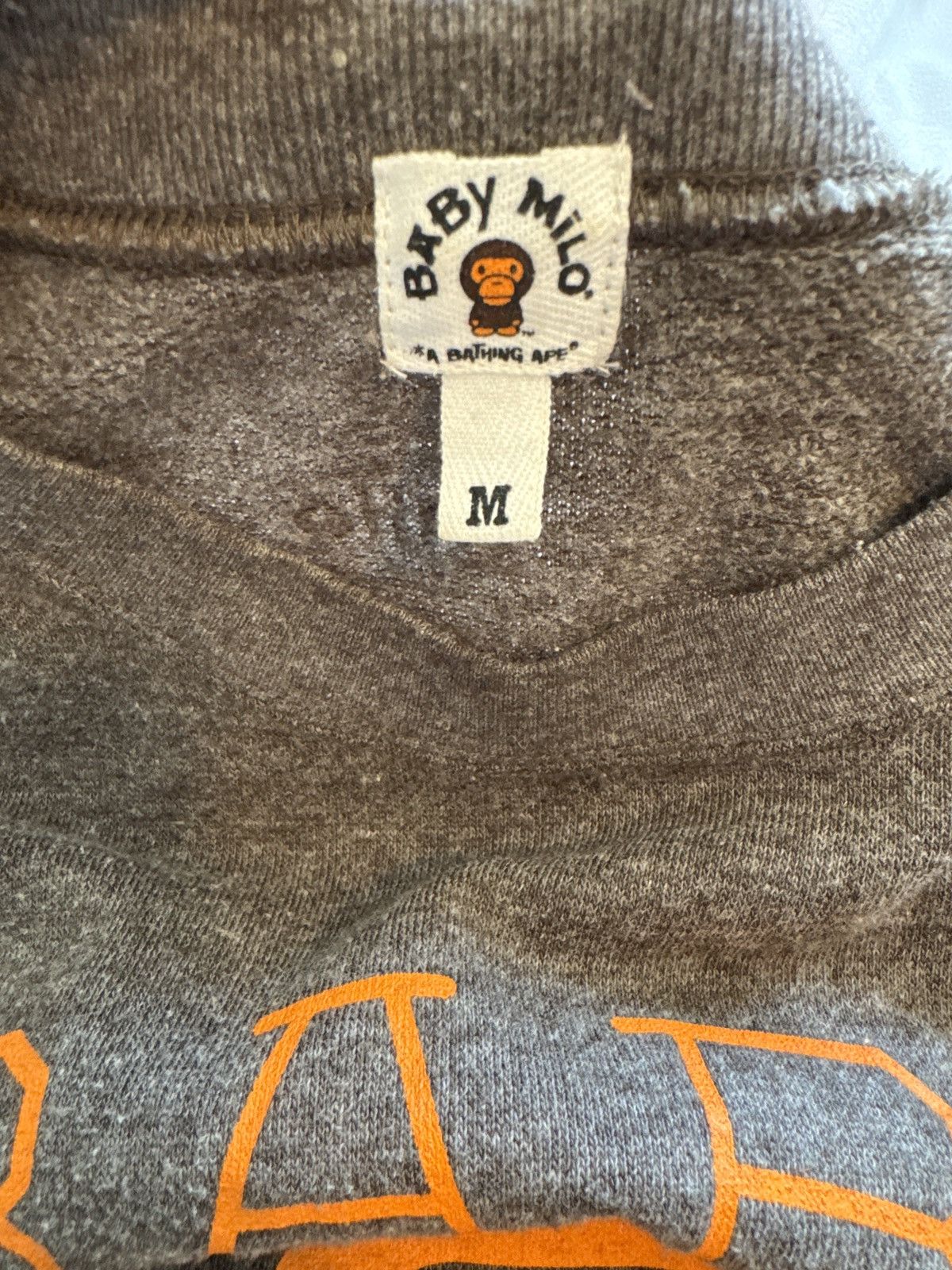 Bape OG Baby Milo Orange Logo Crewneck Sweater Size US M / EU 48-50 / 2 - 9 Thumbnail