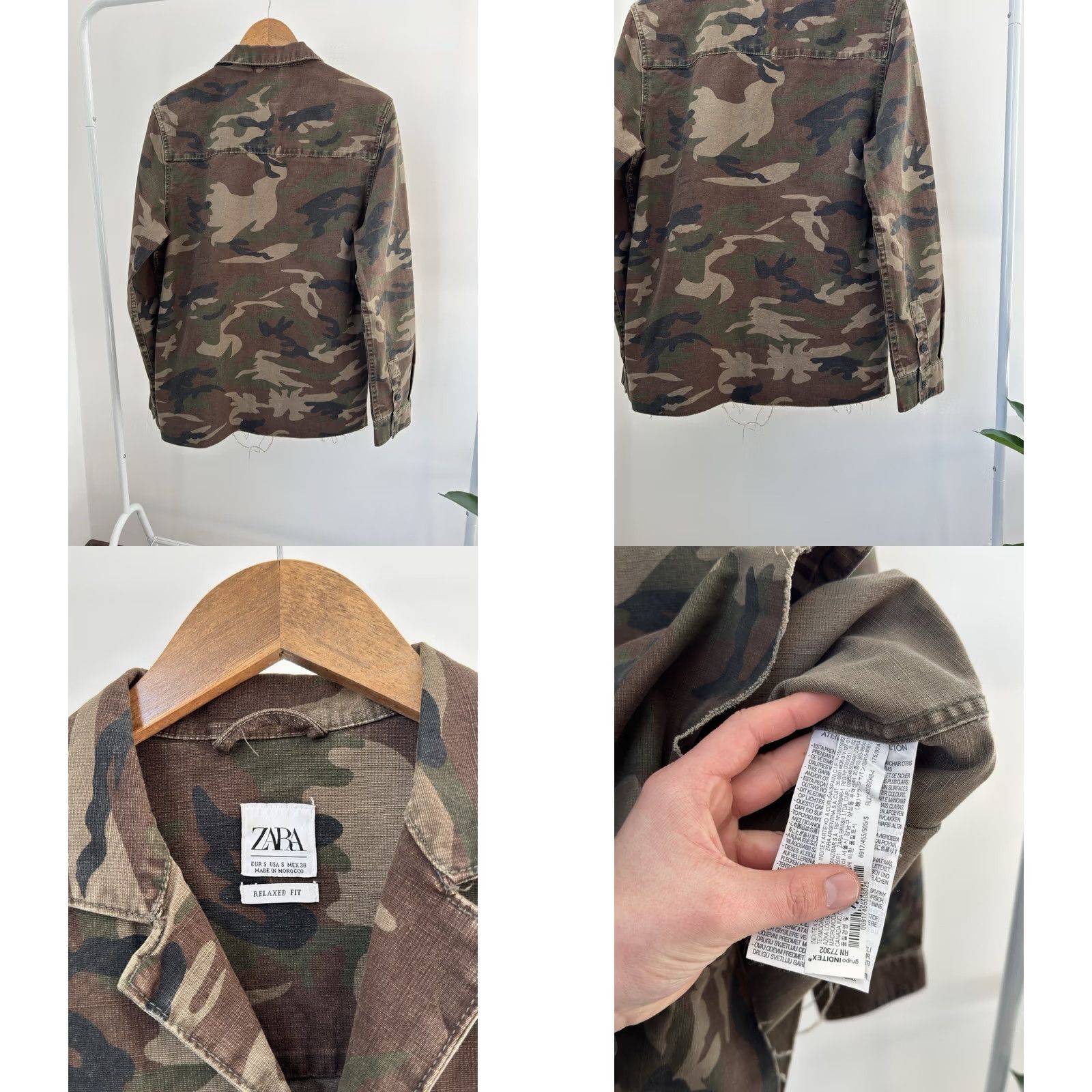 Zara VINTAGE Zara Military Camo Denim Jacket Shirt S Men Cotton Camouflage Zip Jacket 80s 90s Vintage Streetwear Size US S / EU 44-46 / 1 - 8 Thumbnail