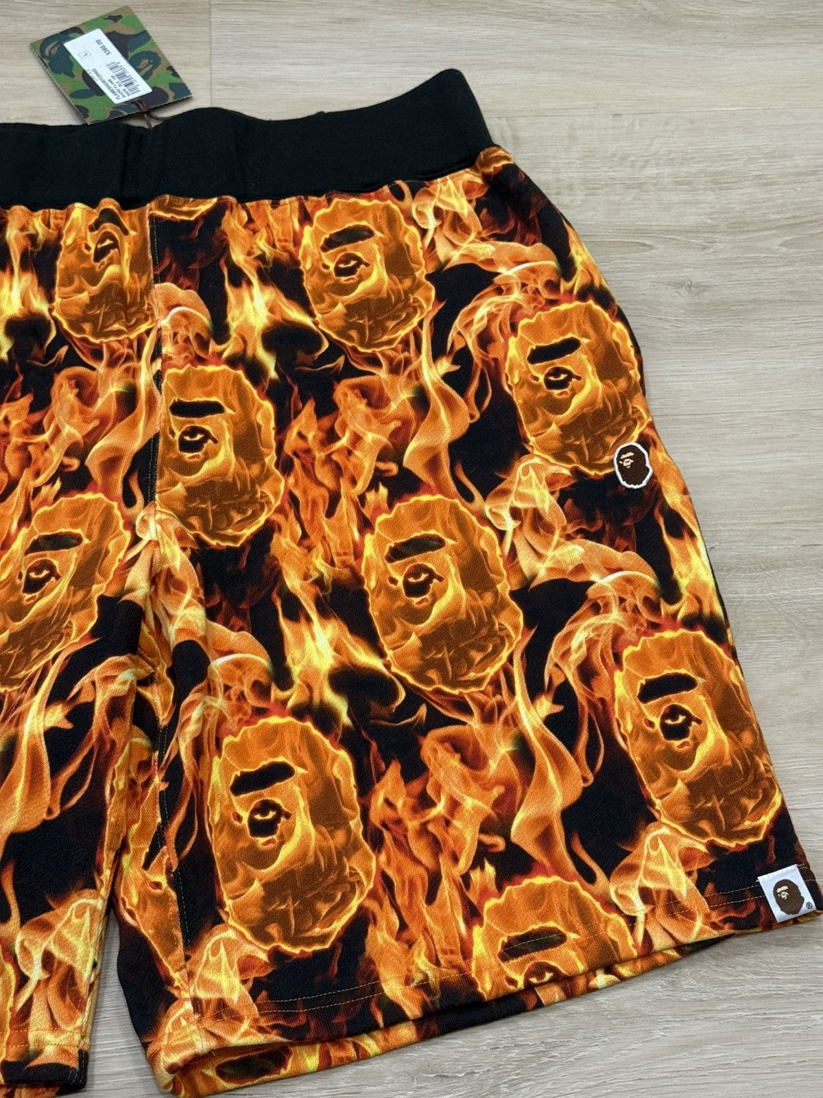 Bape Bape Flame Logo Shorts Size US 34 / EU 50 - 2 Thumbnail