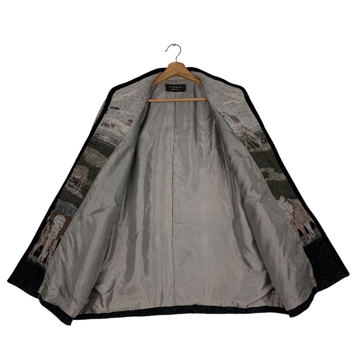 Vintage Vintage 90's Animal Graphic Print Wool Coat Jacket #1275-C57 Size US M / EU 48-50 / 2 - 11 Thumbnail