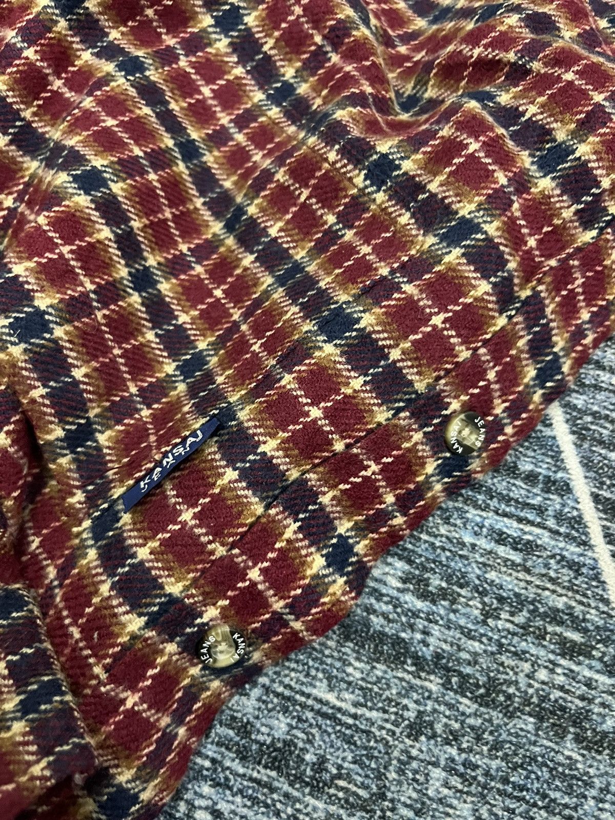 Flannel 💥Rare💥 VINTAGE 90s KANSAI YAMAMOTO FLANNEL Size US M / EU 48-50 / 2 - 8 Thumbnail