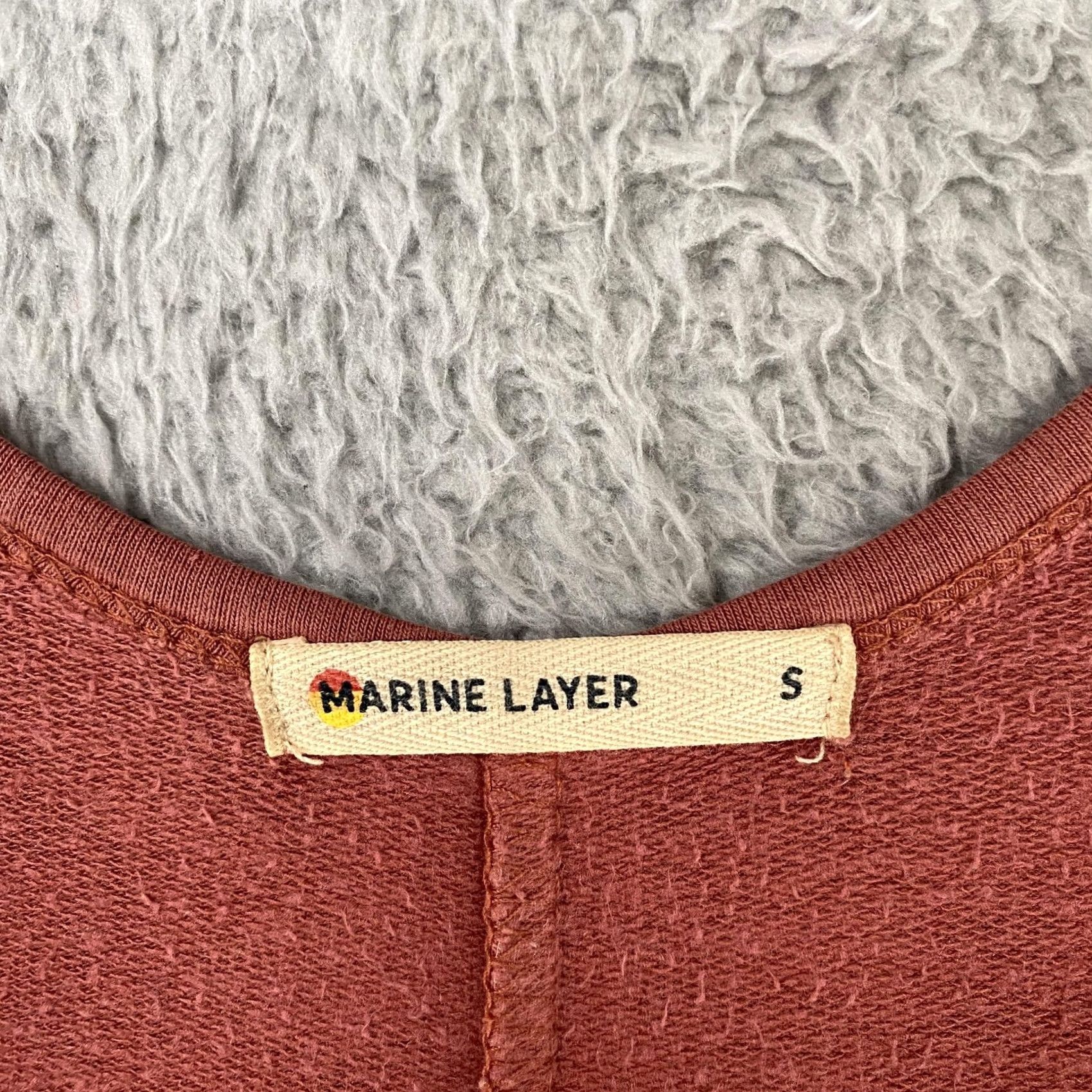 Marine Layer VINTAGE? Marine Layer Jumpsuit Womens Small Rust Wide Leg Pockets Lounge Ankle Terry Size 28" / US 6 / IT 42 - 6 Thumbnail