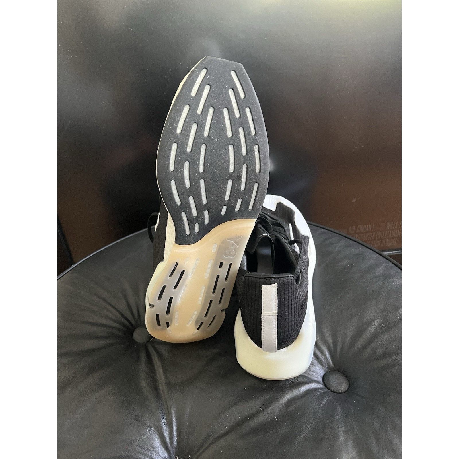 Y-3 Y-3 Black/White Knit Fabric Makura Chunky Sneakers Size 12 Size US 12 / IT 42 - 8 Thumbnail