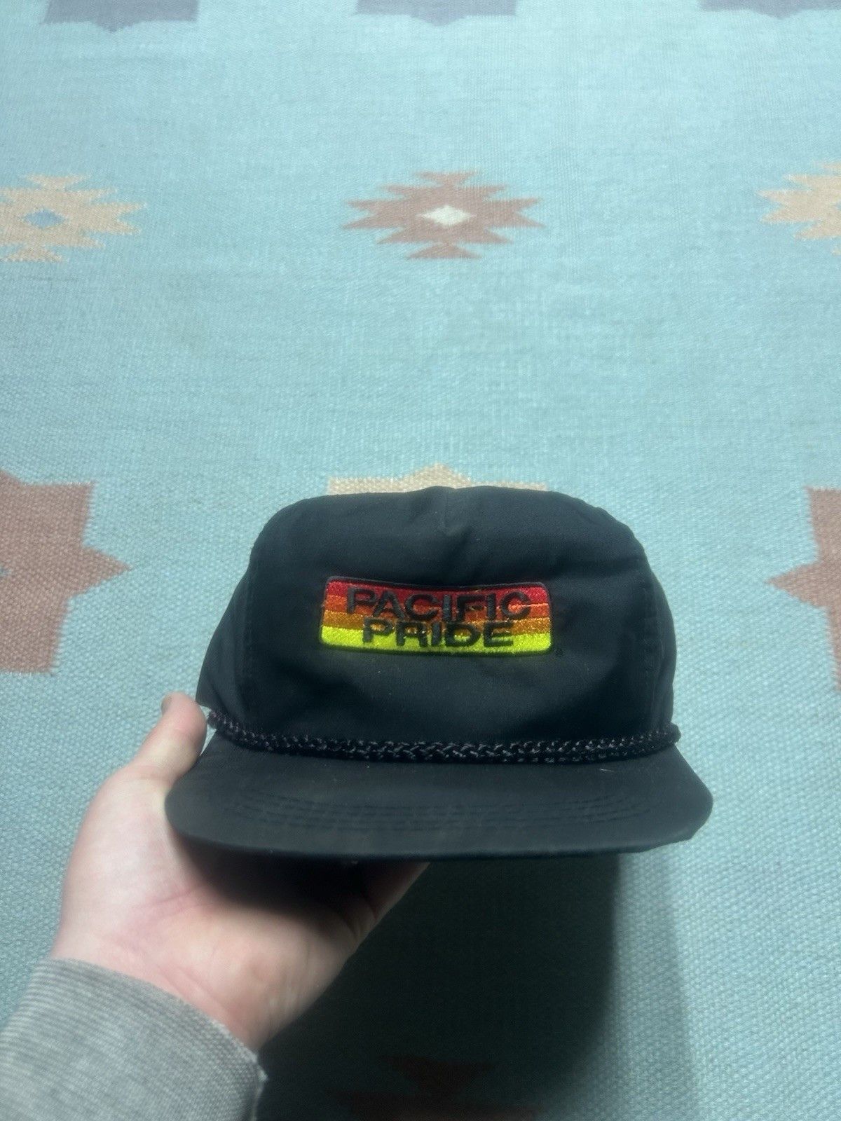 Vintage Vtg Strapback hat pacific pride gas embroidered black fuel Size ONE SIZE - 2 Thumbnail