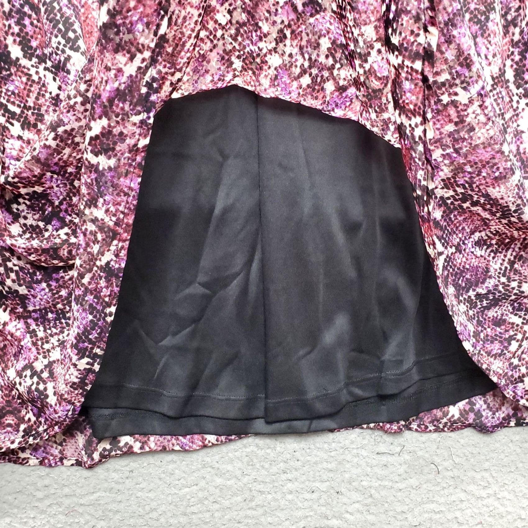 Skin Show Me Your Mumu A-Line Dress Womens XS Multicolor Snake Skin Flutter Sleeve Pullover V-Neck Short Sleeve Size XS / US 0-2 / IT 36-38 - 7 Thumbnail