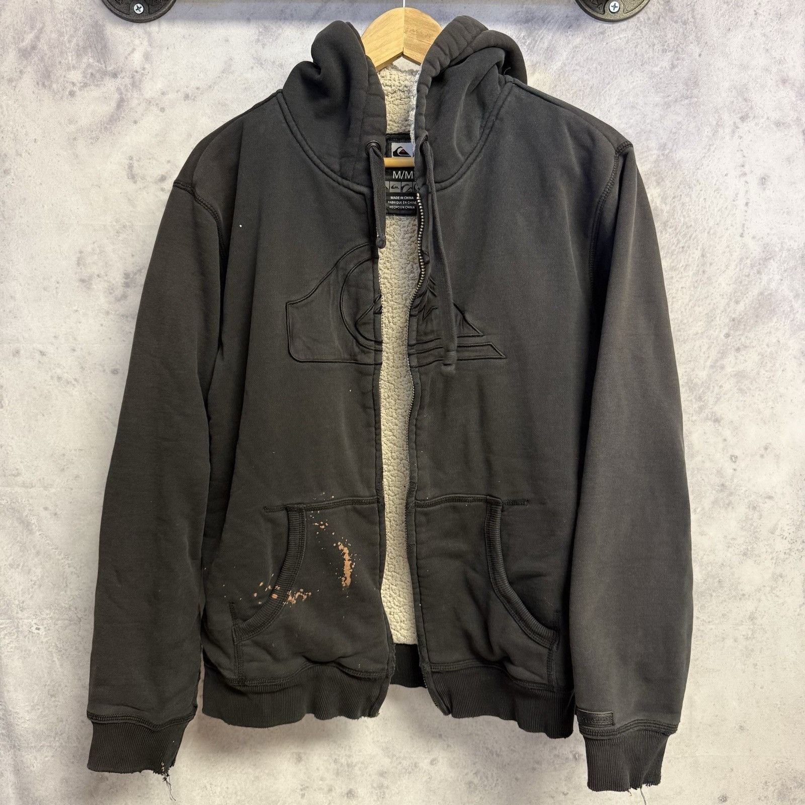 Quiksilver Vintage Quiksilver Hoodie Sweatshirt Mens Medium Sherpa Line Size US M / EU 48-50 / 2 - 2 Thumbnail