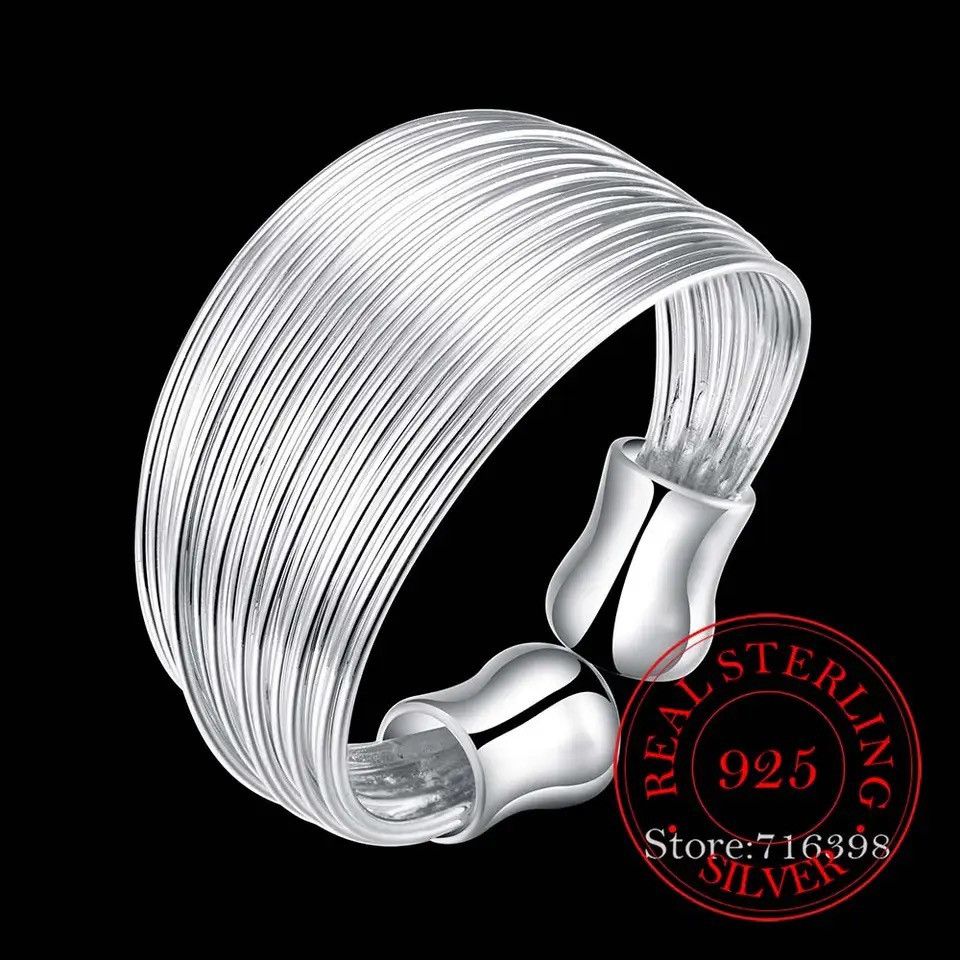 Jewelry × Vintage 100% 925 Sterling Silver Open Ring Size ONE SIZE - 6 Thumbnail