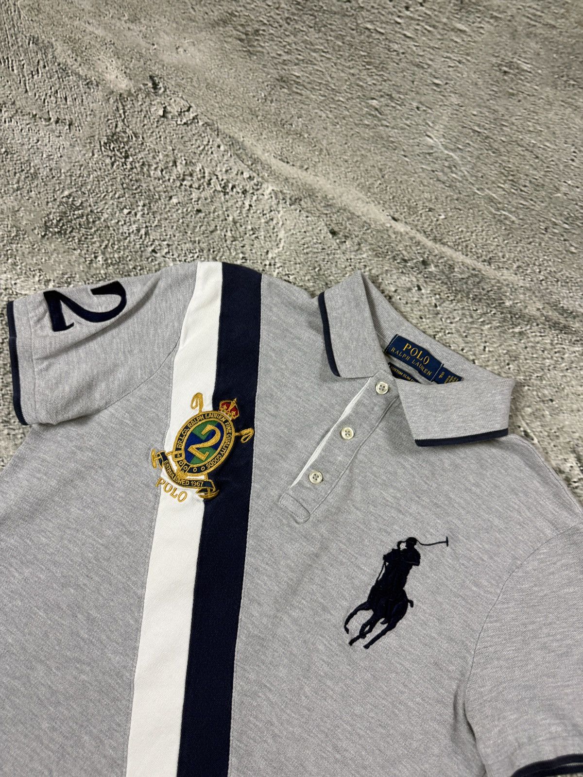 Ralph Lauren Chief Keef Polo Ralph Lauren grey Polo T-shirt big pony navy Size US S / EU 44-46 / 1 - 2 Thumbnail