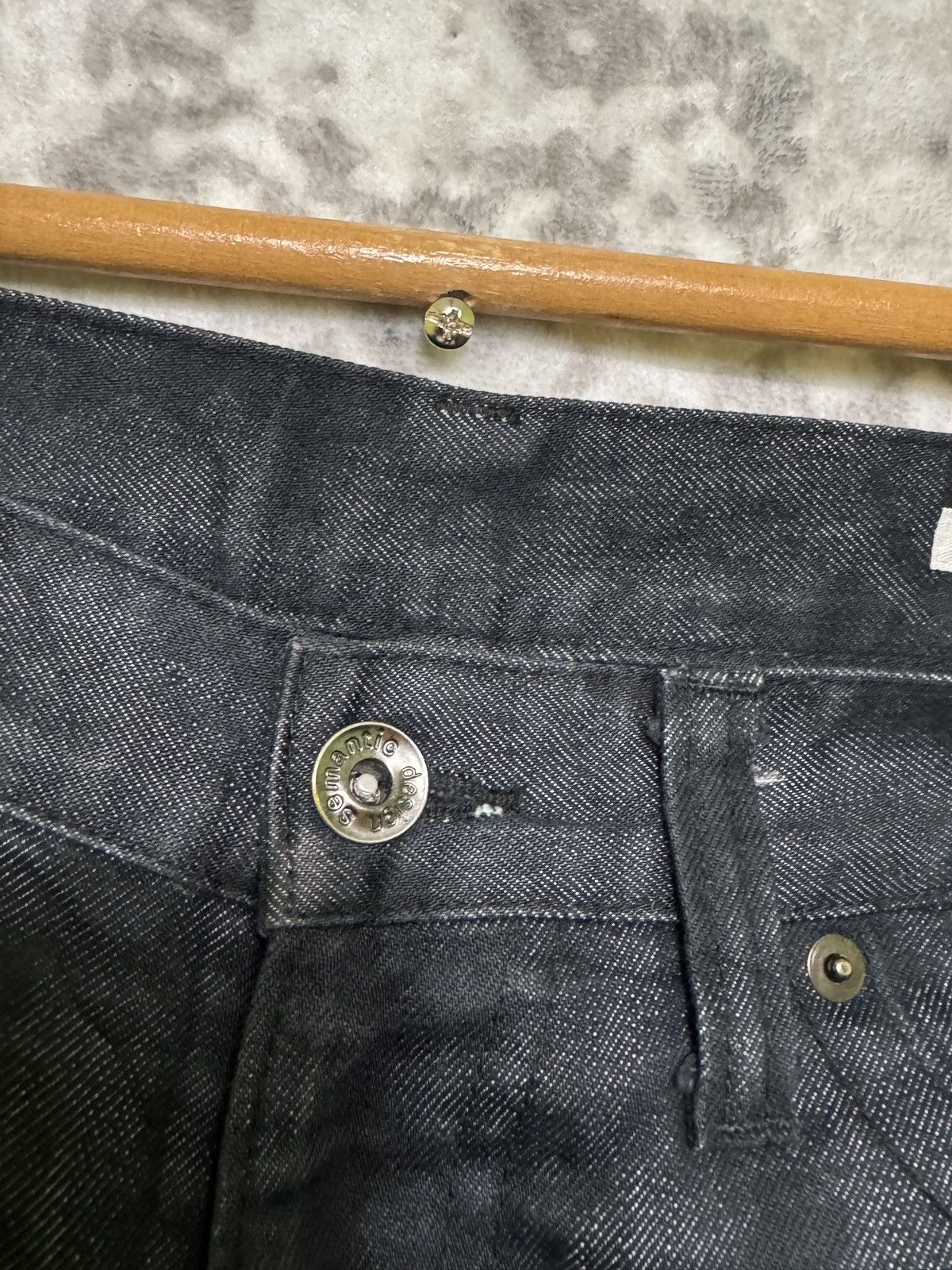 semanticdesign Vintage Semantic Design Acid Black Flare Jeans Size US 31 - 8 Thumbnail