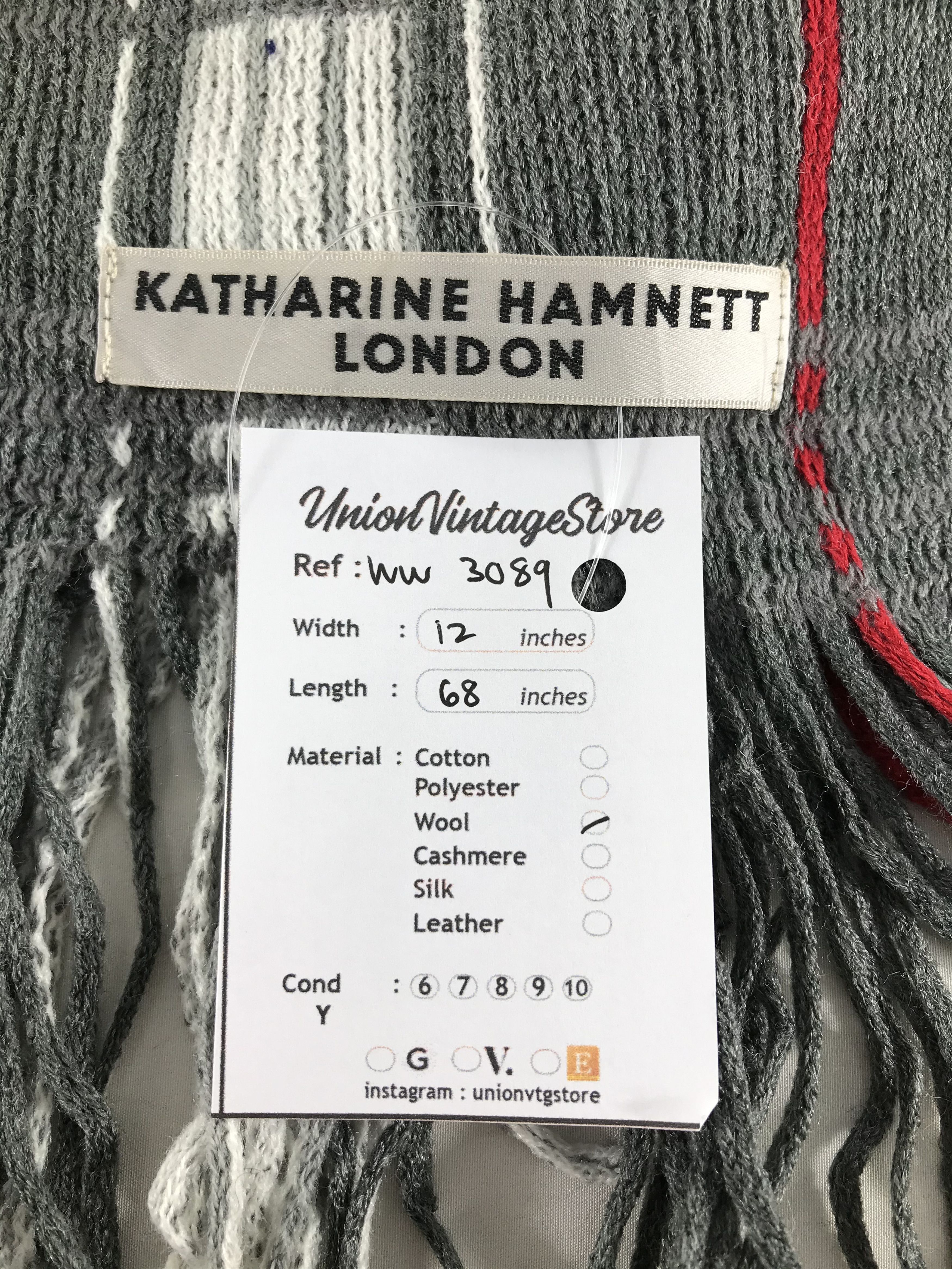 Katharine Hamnett London × Vintage Katharine Hamnett London Scarf / Muffler / Neckwear Size ONE SIZE - 4 Thumbnail