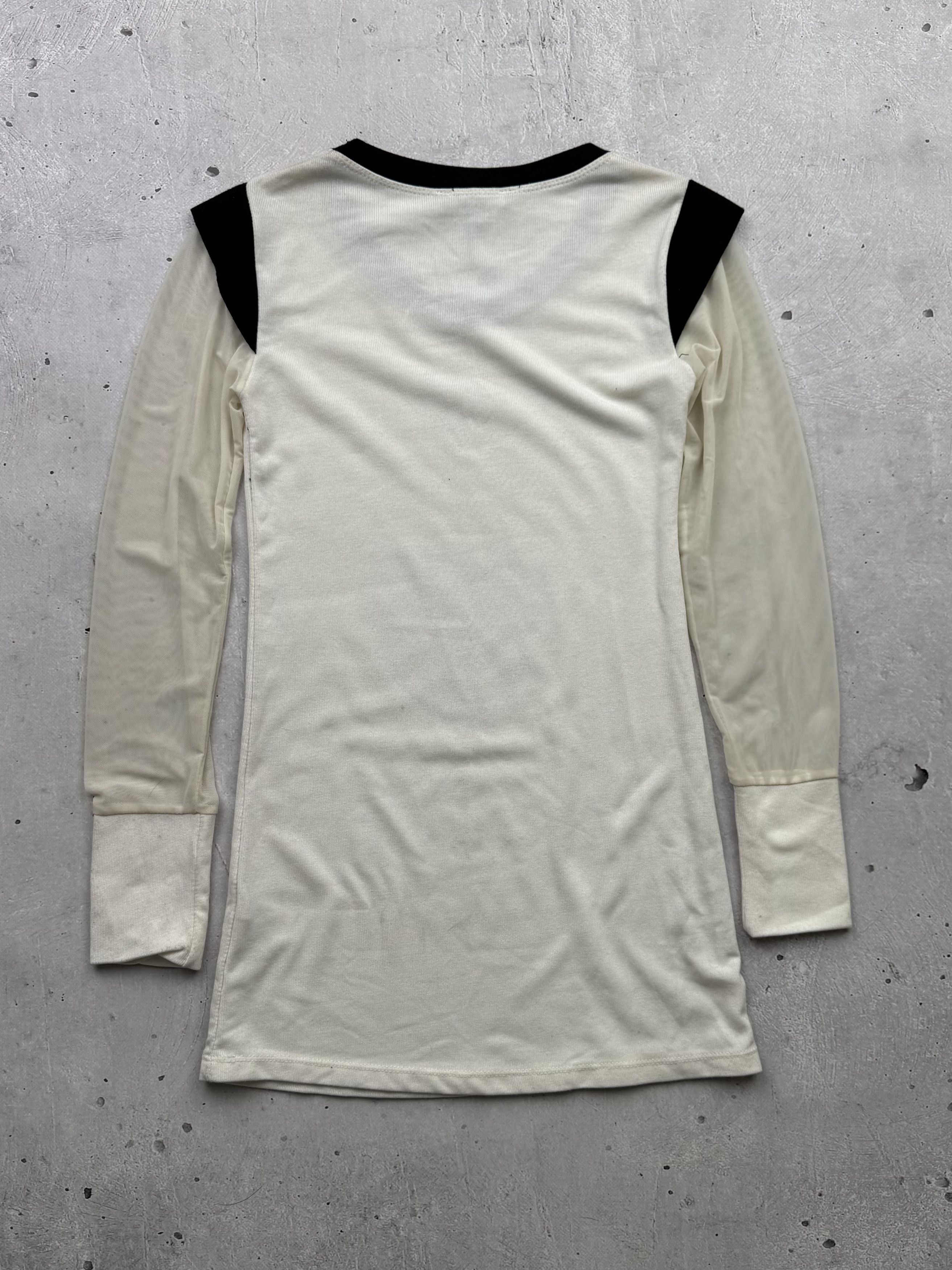 Moschino × Vintage Moschino Vintage Mesh Printed Long Sleeve Size M / US 6-8 / IT 42-44 - 9 Thumbnail