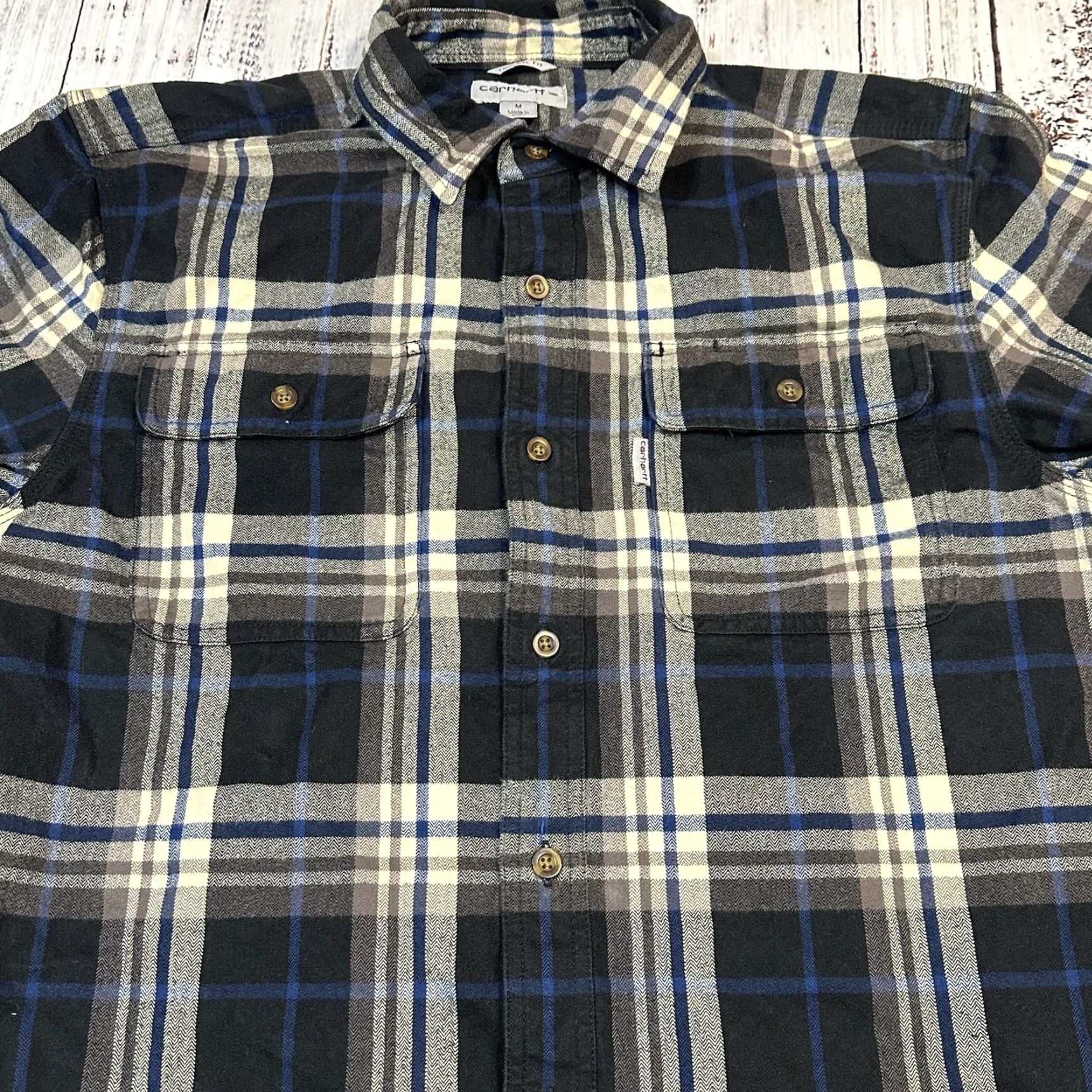 Carhartt Carhartt Button-Up Plaid Flannel 2 Pocket Workwear Men's 2XL Multicolor Grip Button-Down Casual Shirt Size US XXL / EU 58 / 5 - 3 Thumbnail