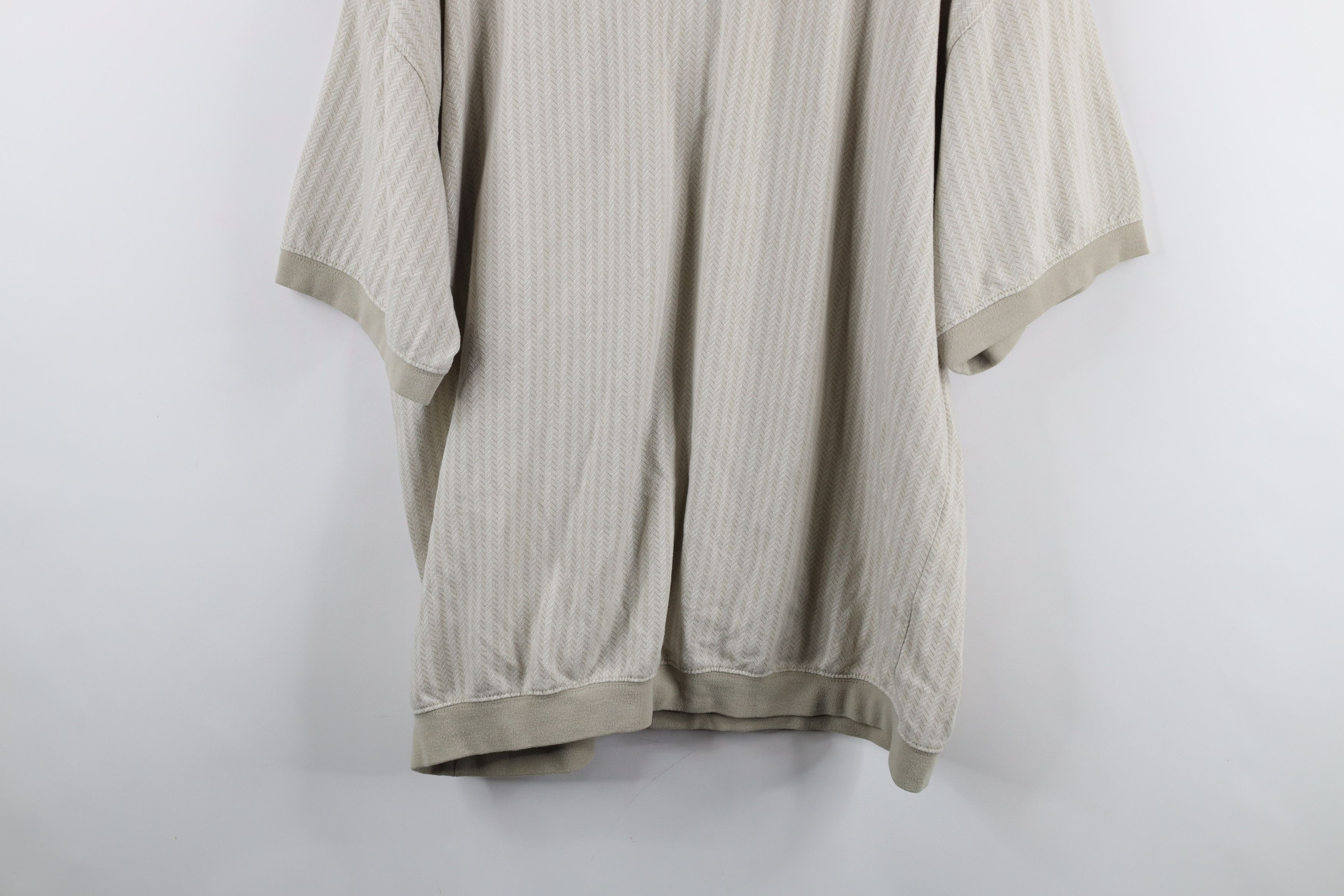 Vintage Vintage 90s Streetwear Herringbone Pullover Polo Shirt Mafia Size US XL / EU 56 / 4 - 12 Thumbnail