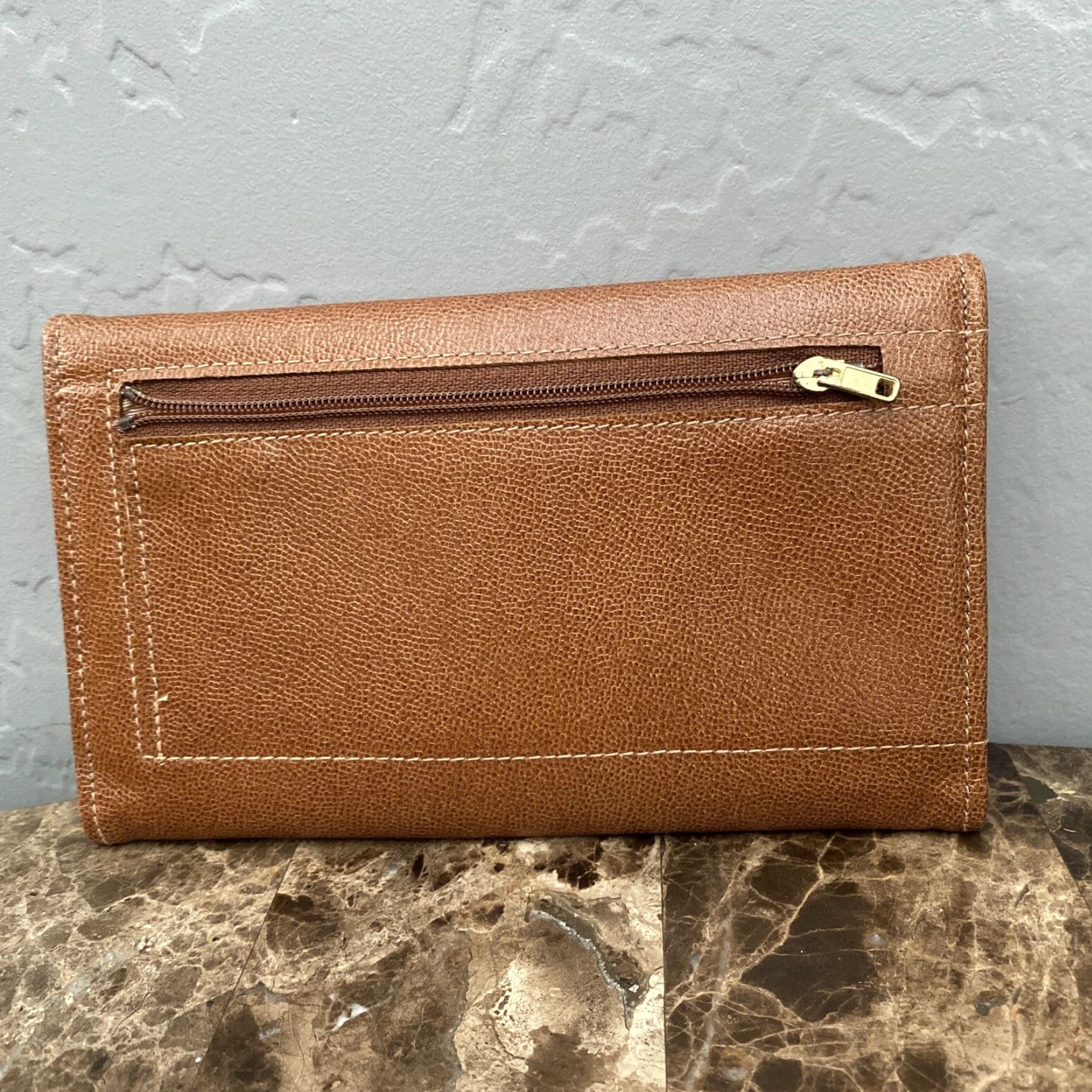Vintage VINTAGE Seamon Wallet Clutch Brown Leather Women Size ONE SIZE - 2 Thumbnail