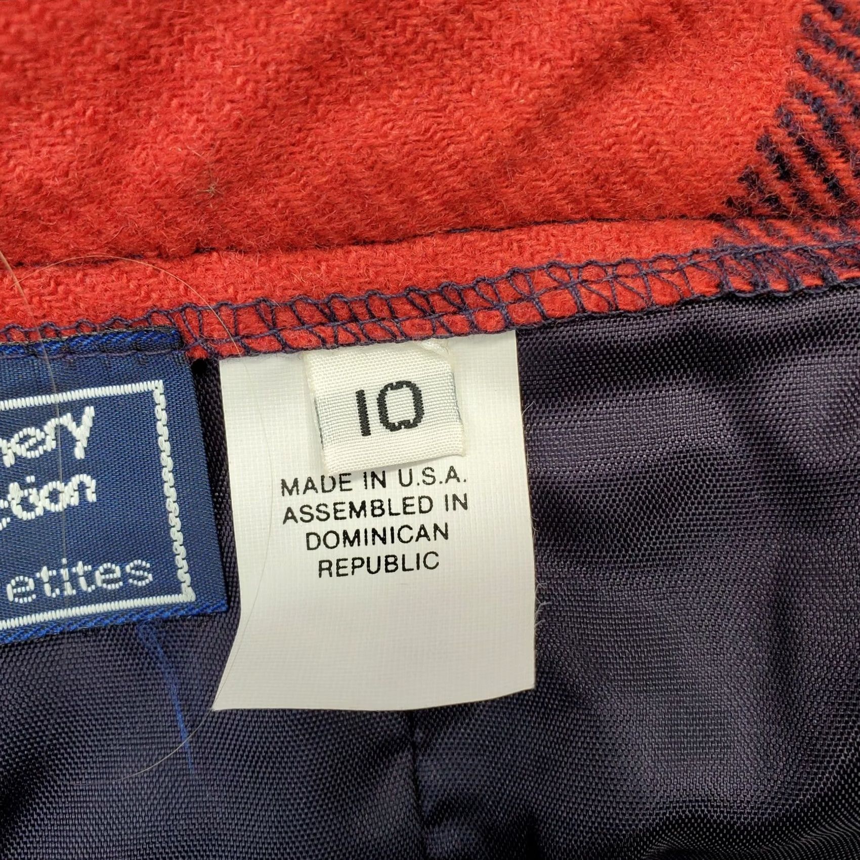 Vintage Haberdashery Collection Skirt Women Size 10P Womens Short Plaid Pleated Lined Made USA Size 32" / US 10 / IT 46 - 6 Thumbnail
