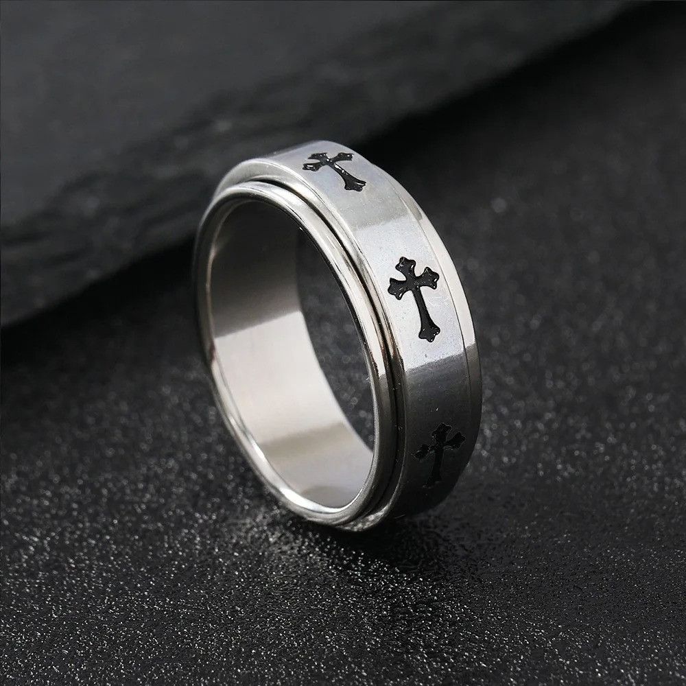 Other Rotatable Metal Cross Ring Size ONE SIZE - 5 Thumbnail