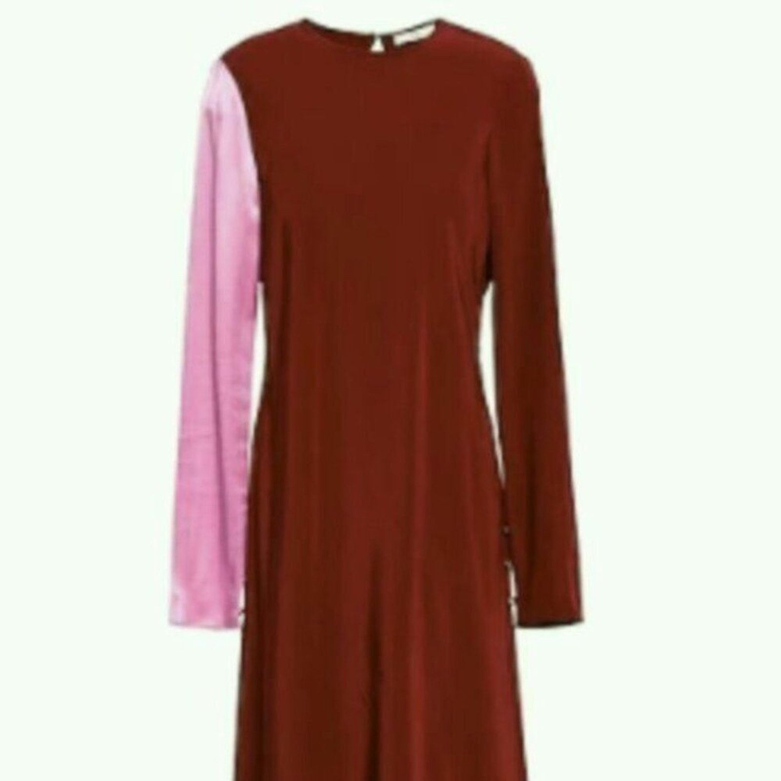 Tibi Tibi Colorblock Silk Sleeve Dress size 10 Size L / US 10 / IT 46 - 2 Thumbnail