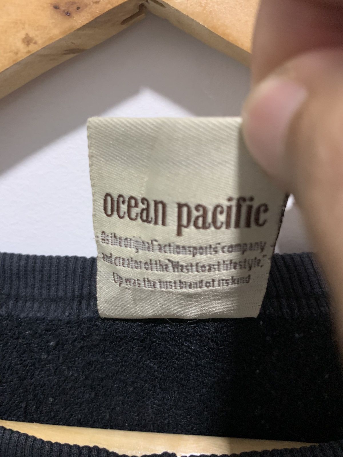 Ocean Pacific × Vintage Vintage Black Ocean Pacific Sweatshirt Crewneck Size US L / EU 52-54 / 3 - 5 Thumbnail